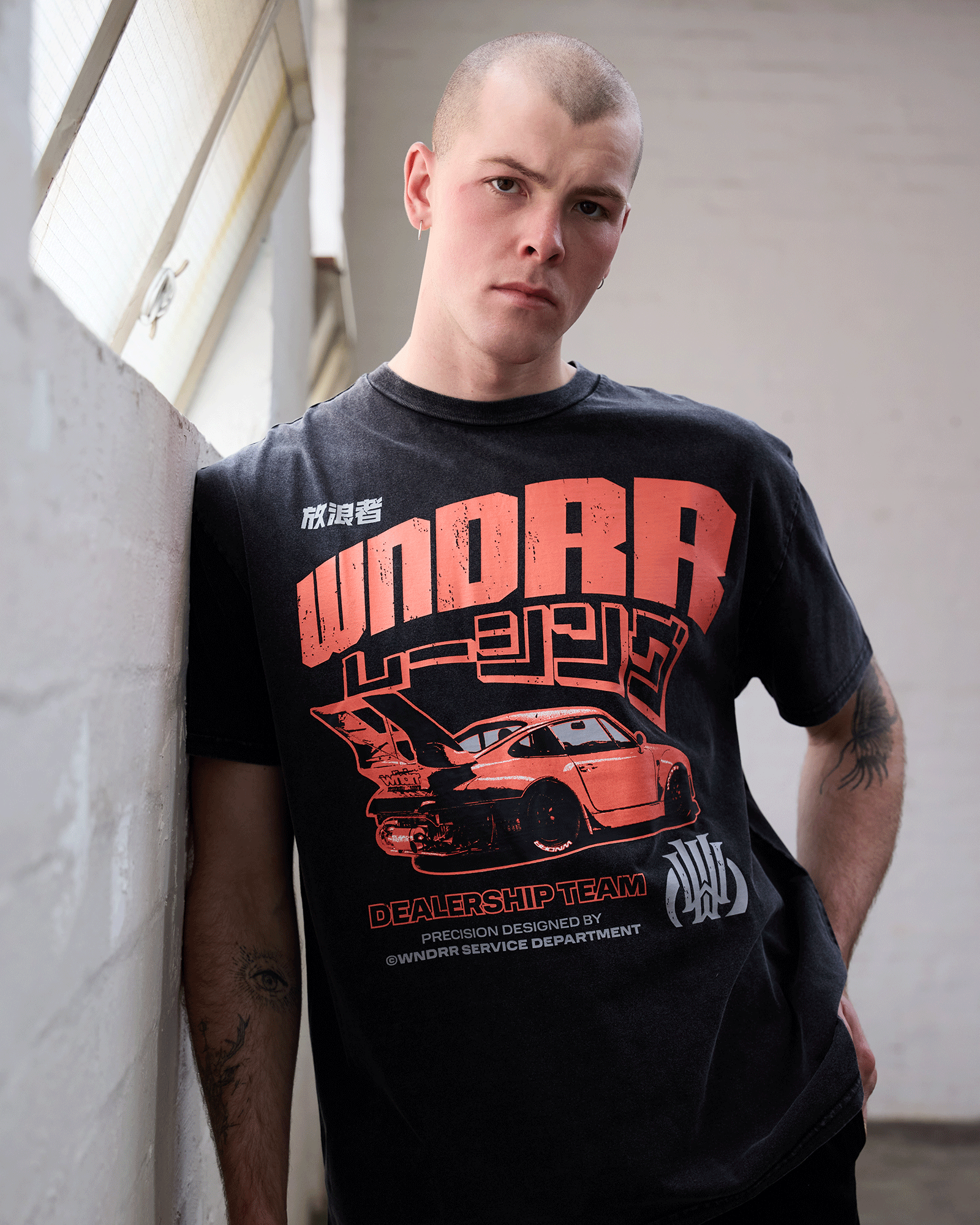 TORQUE BOX FIT TEE - WASHED BLACK
