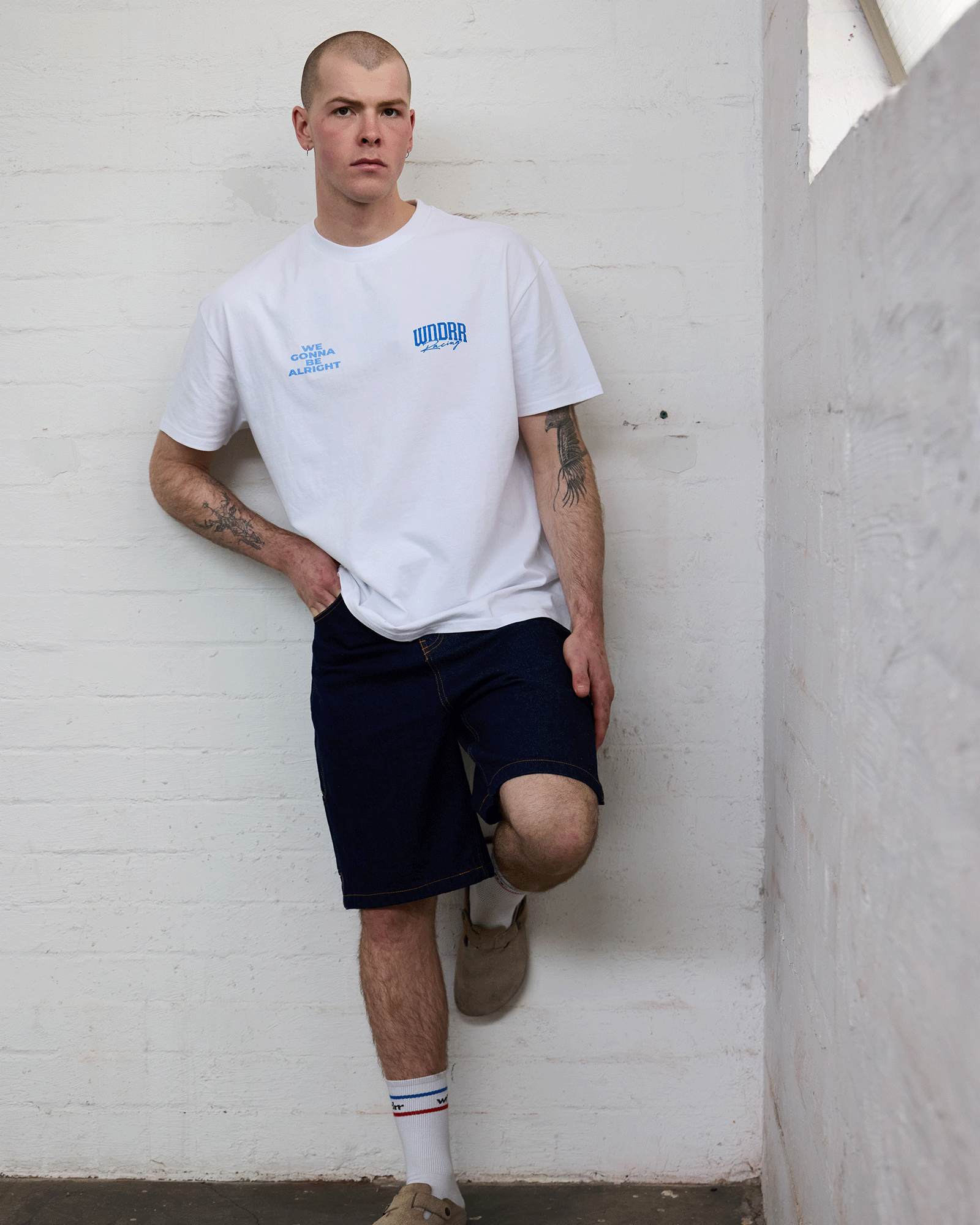 SWERVE BOX FIT TEE - WHITE