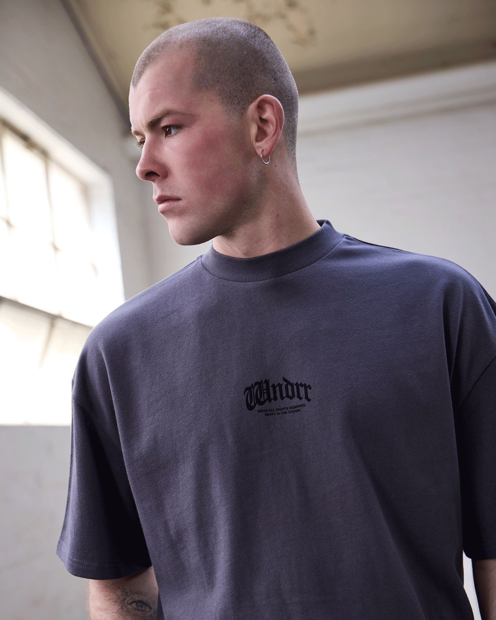 REVIVAL HEAVY WEIGHT TEE - CHARCOAL