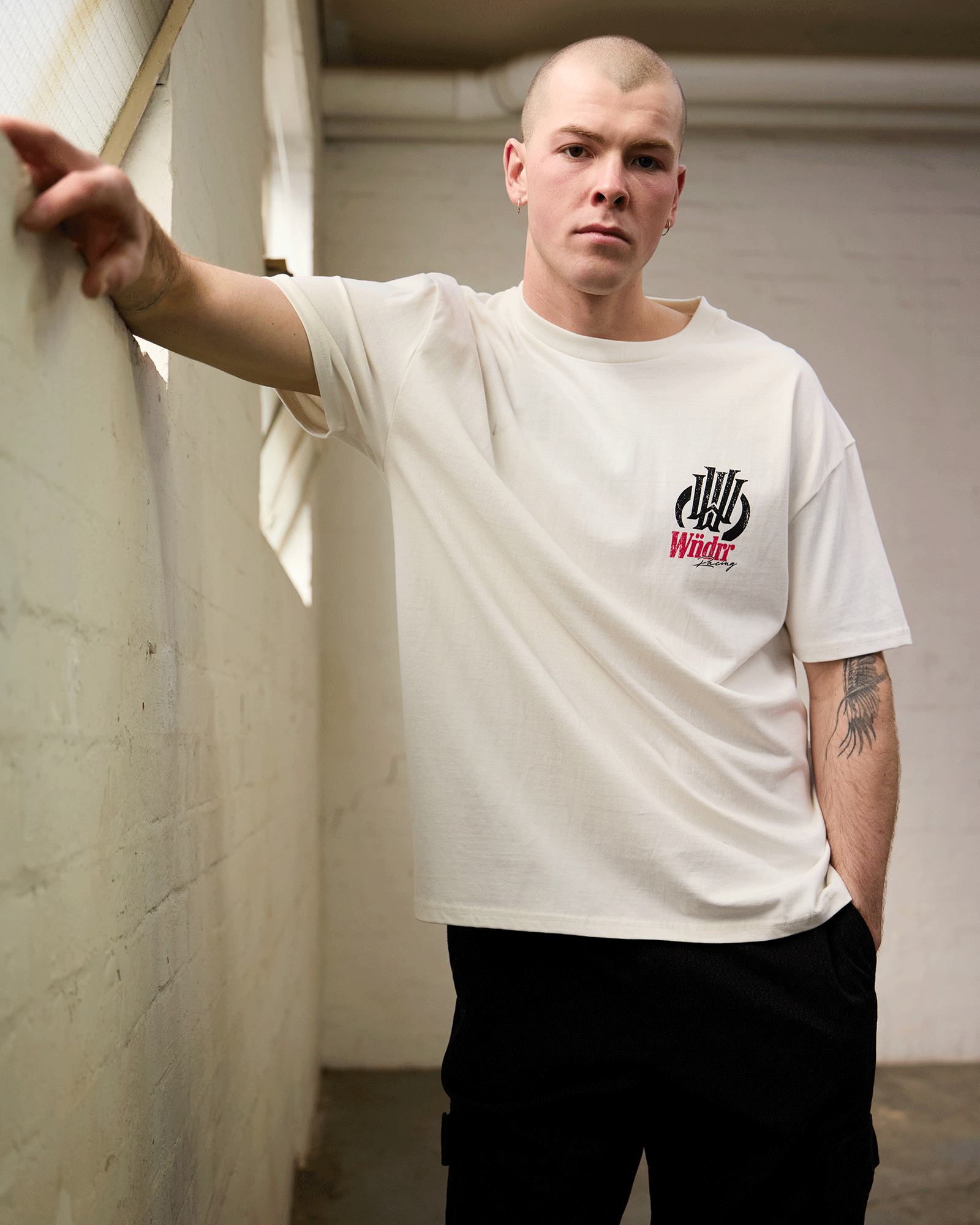 SKYLINE BOX FIT TEE - OFF WHITE