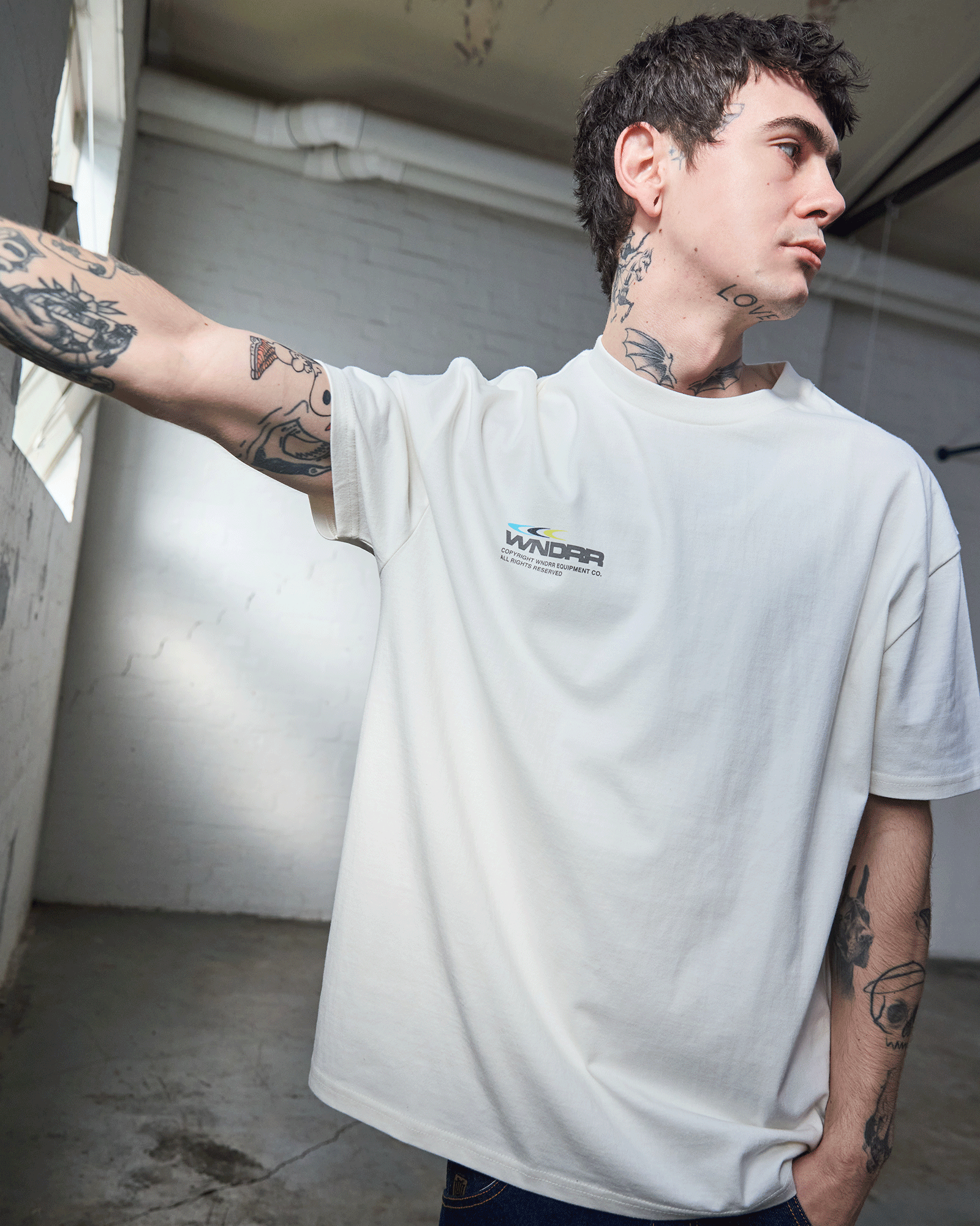 TRIAD BOX FIT TEE - OFF WHITE