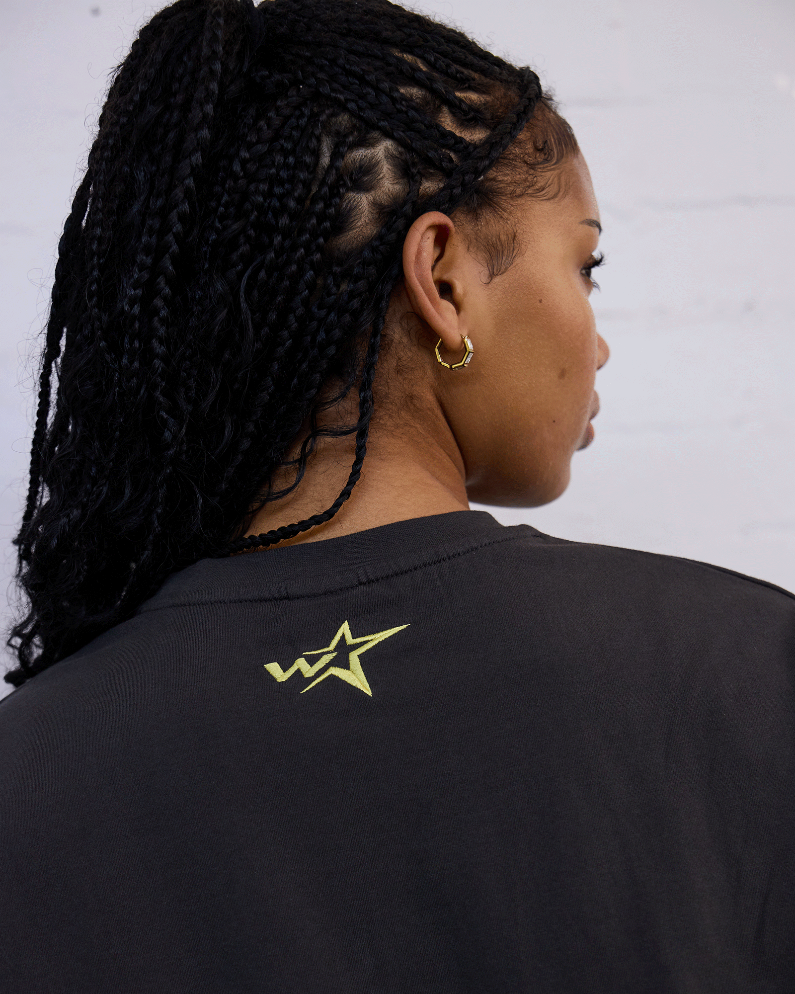 STXR CROPPED FIT TEE - FADED BLACK