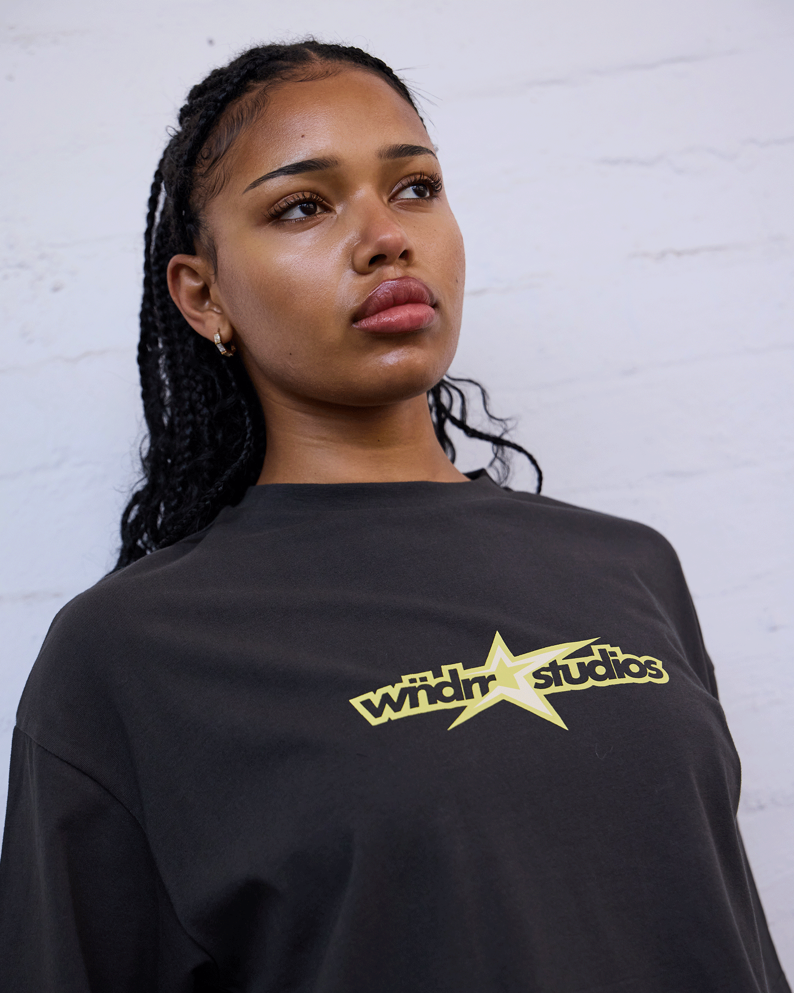 STXR CROPPED FIT TEE - FADED BLACK