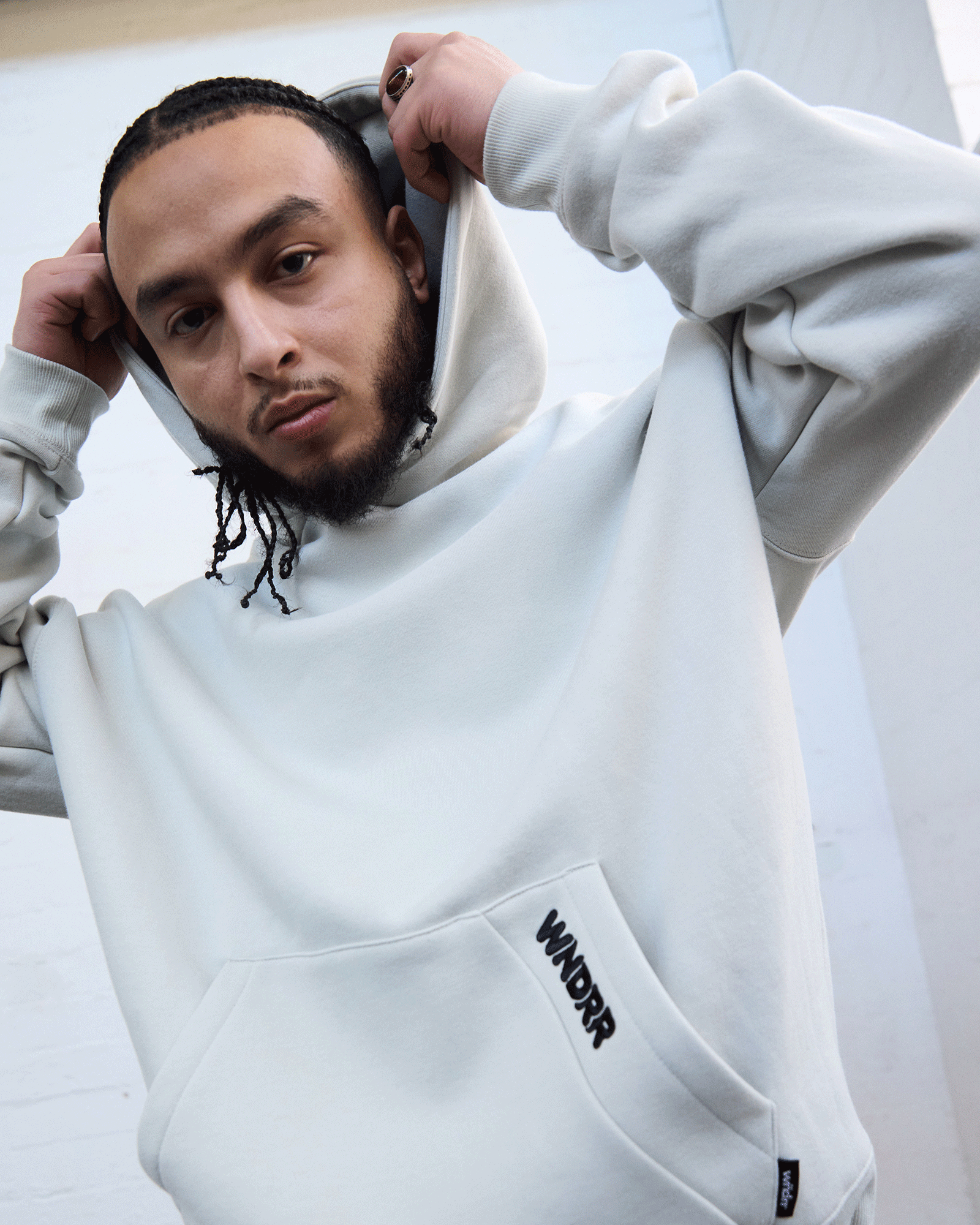 HALO HOOD SWEAT - OYSTER