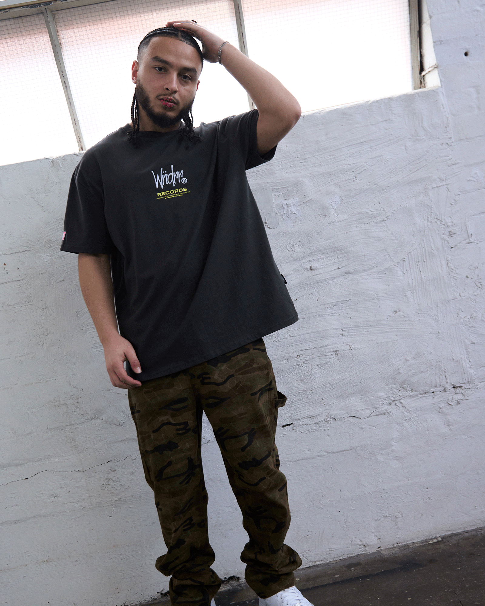 ATLANTIC BOX FIT TEE - FADED BLACK