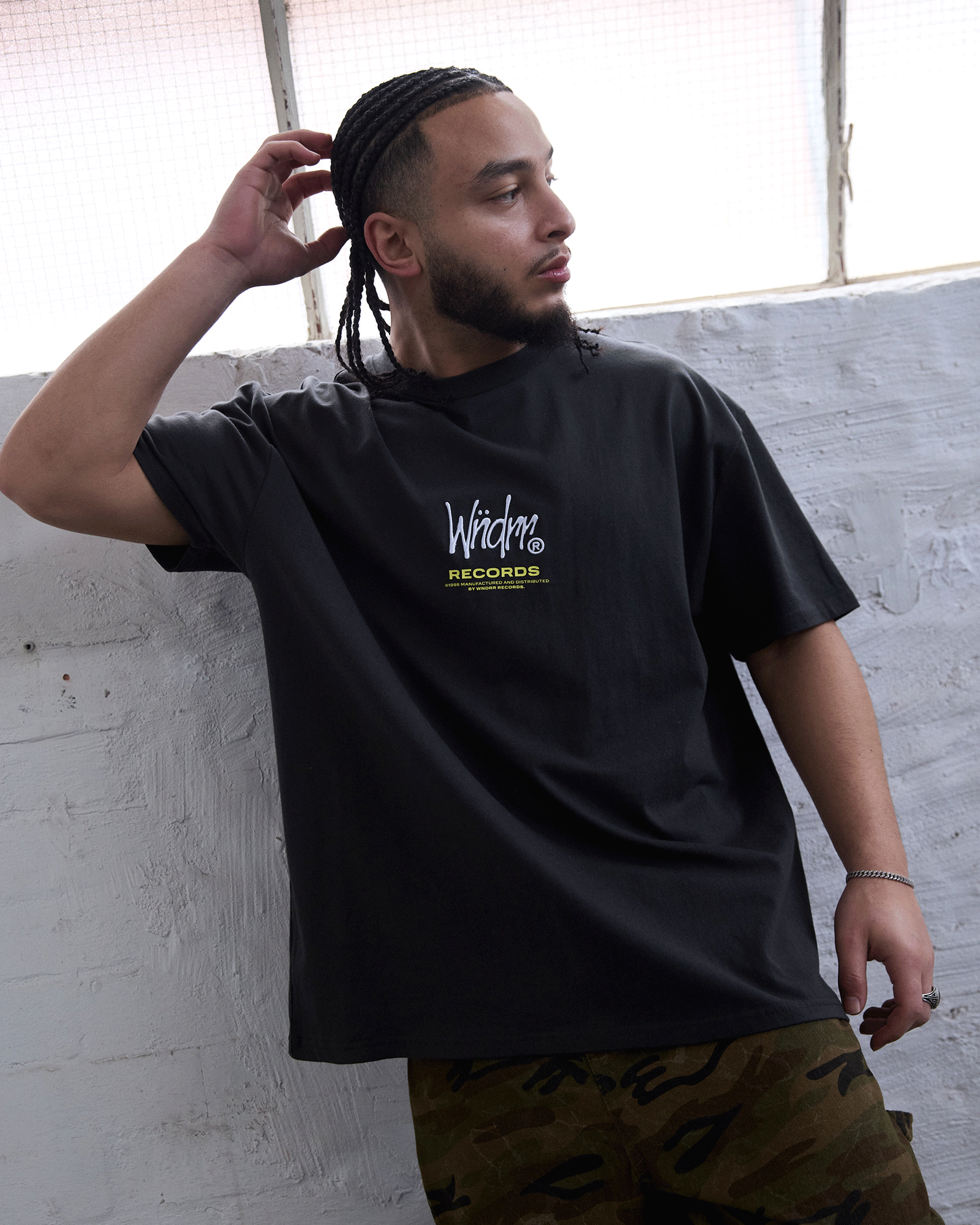 ATLANTIC BOX FIT TEE - FADED BLACK