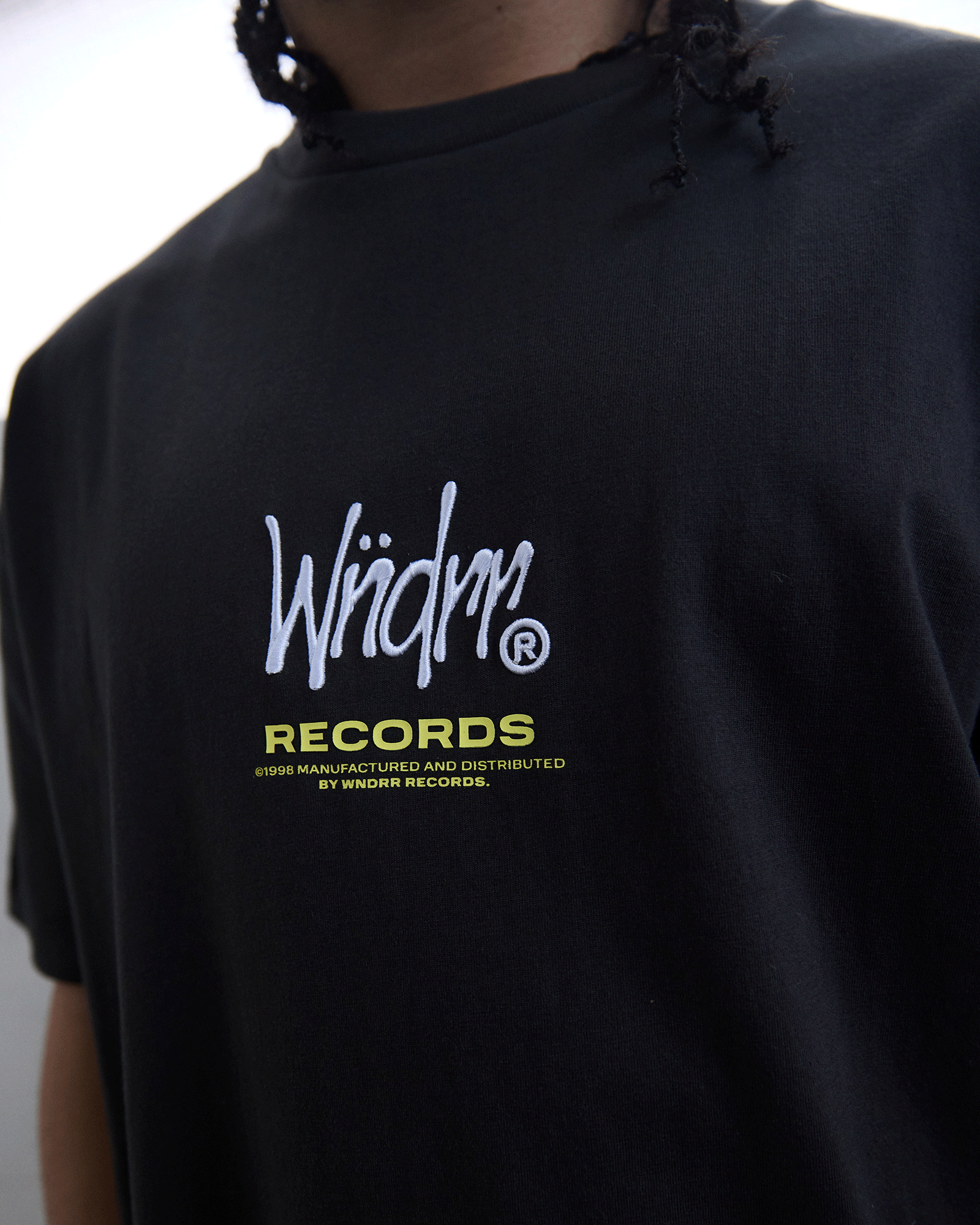 ATLANTIC BOX FIT TEE - FADED BLACK