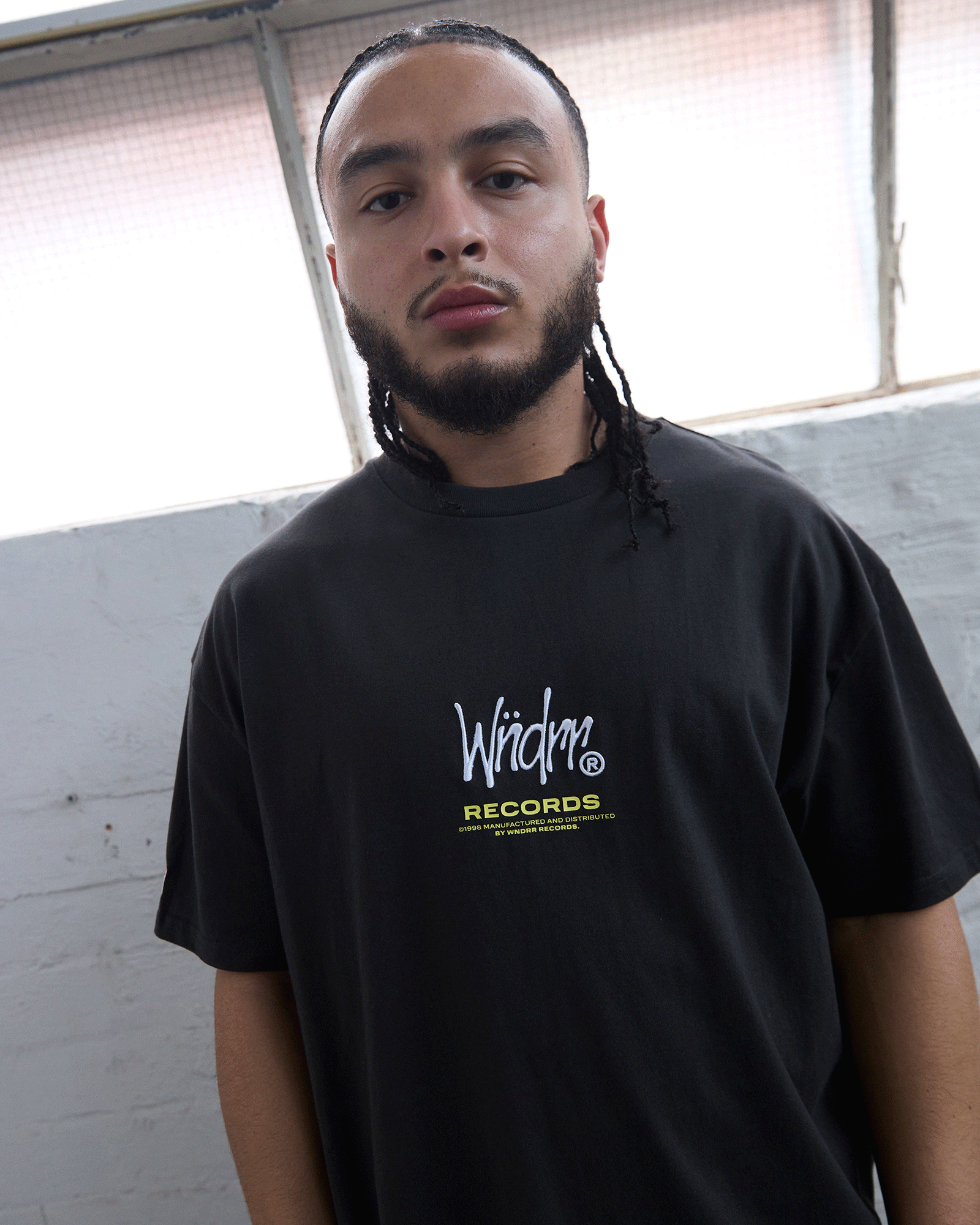 ATLANTIC BOX FIT TEE - FADED BLACK