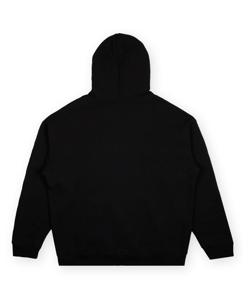 HALO ZIP HOOD SWEAT - BLACK