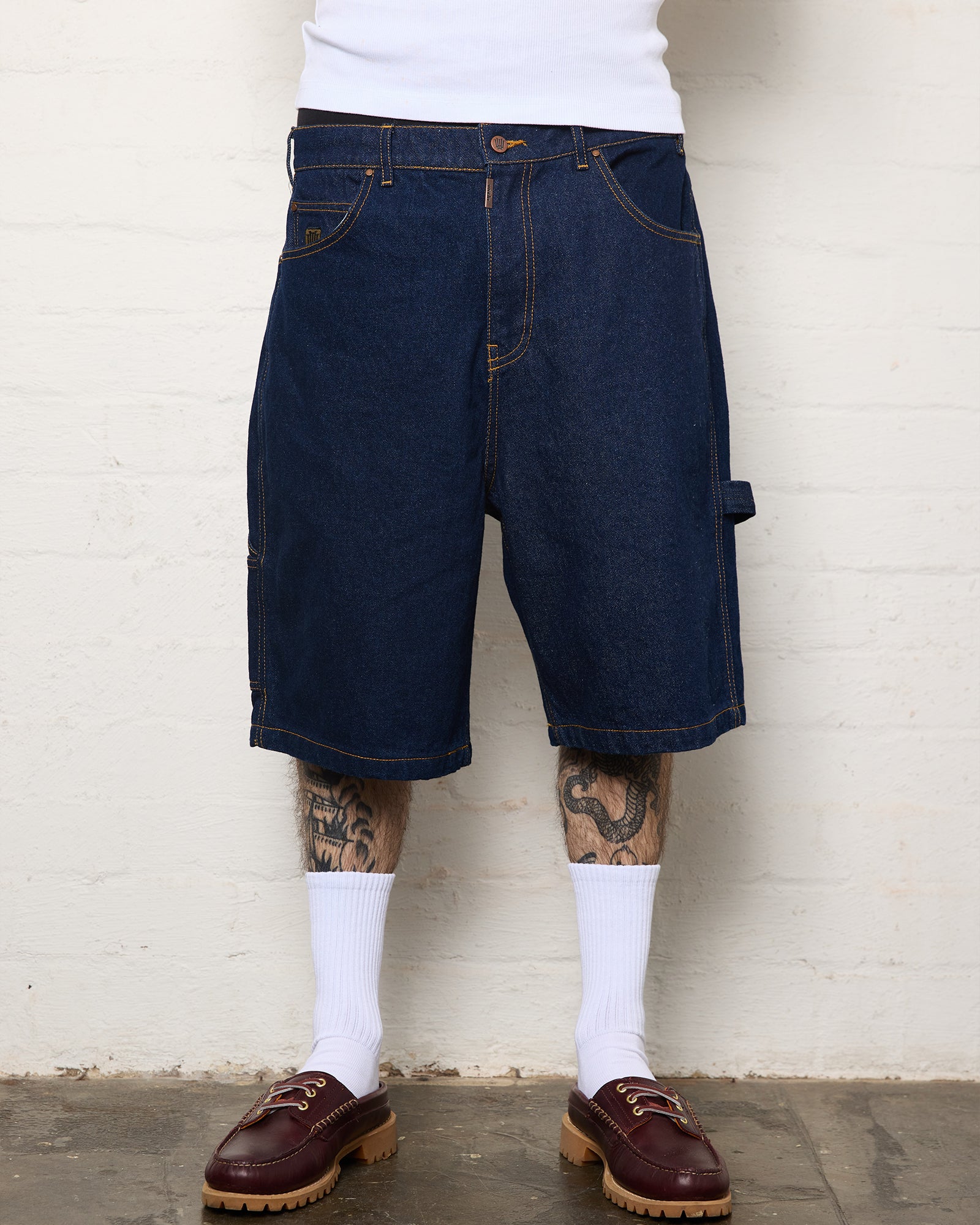 BOOSTER DENIM SHORT - WASHED INDIGO