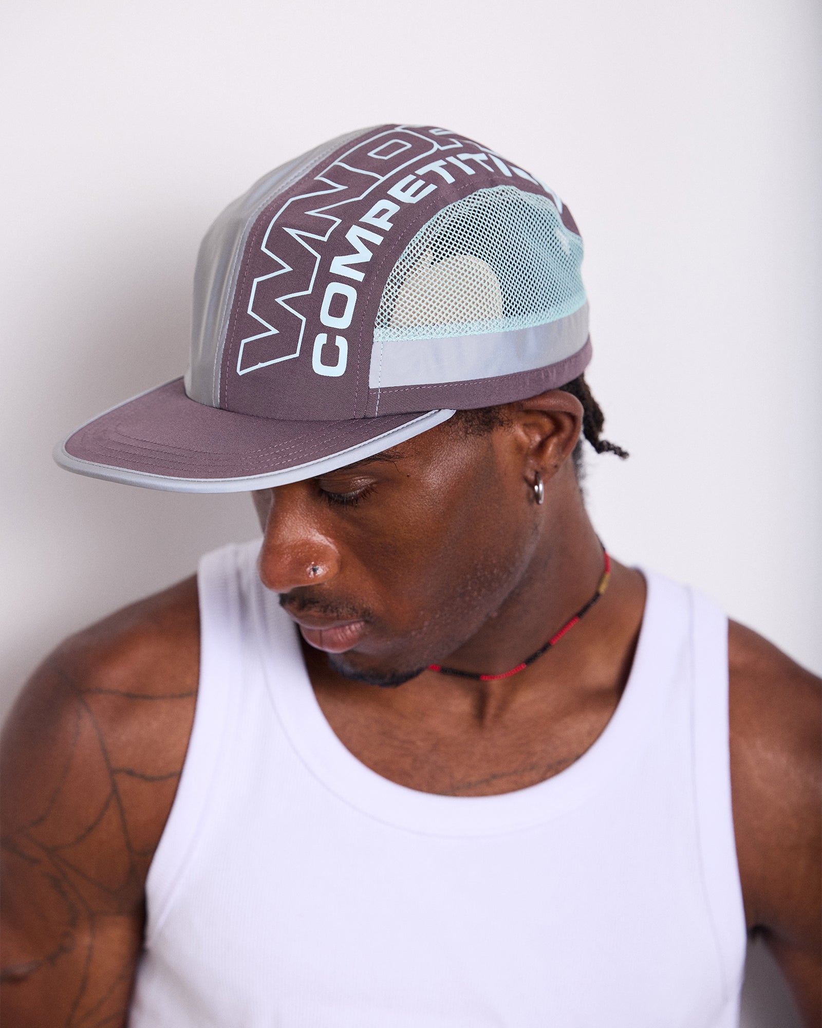 COMPETITION RUNNER CAP - GREY/BLUE