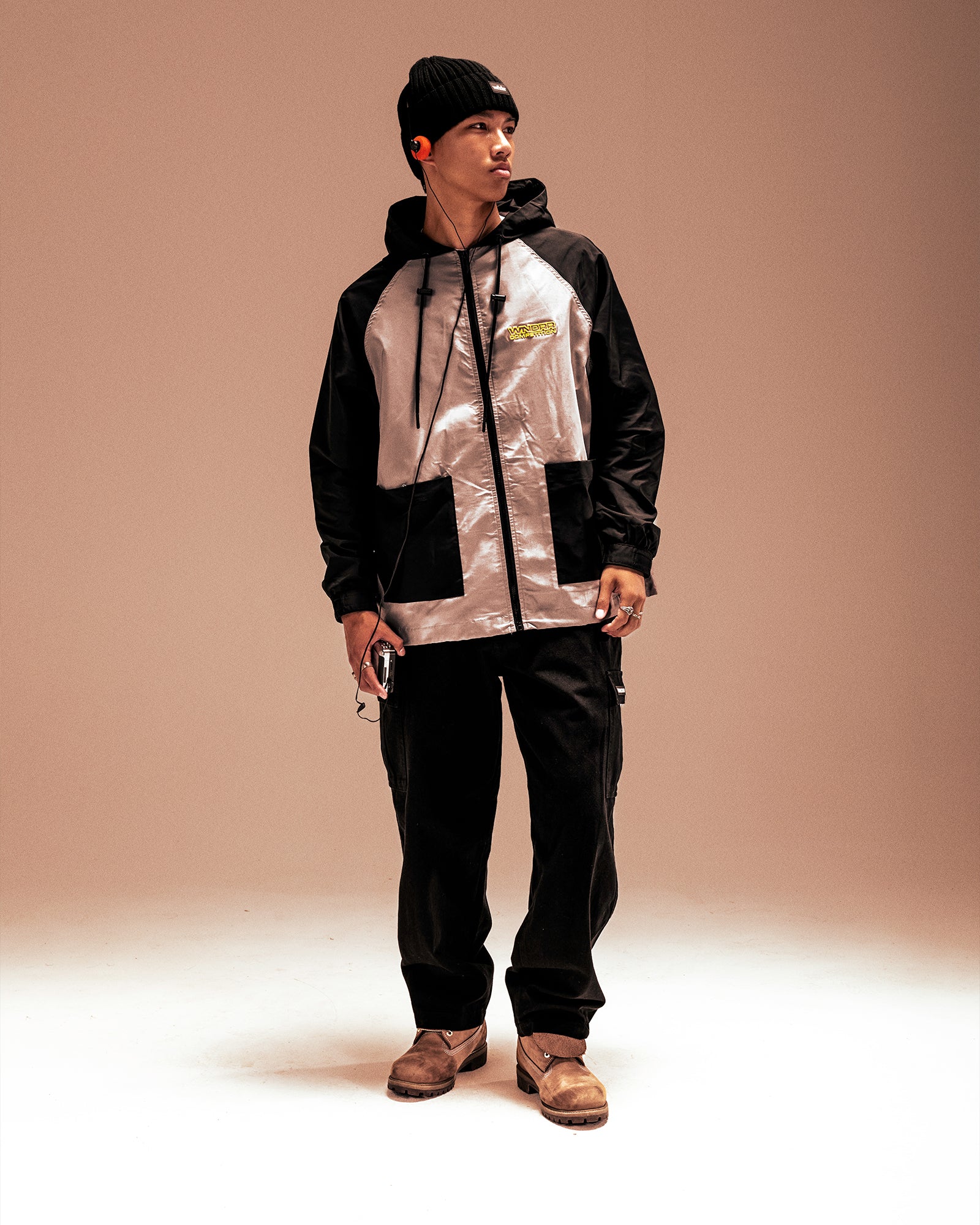 COMPETITION ANORAK JACKET - BLACK/CHARCOAL