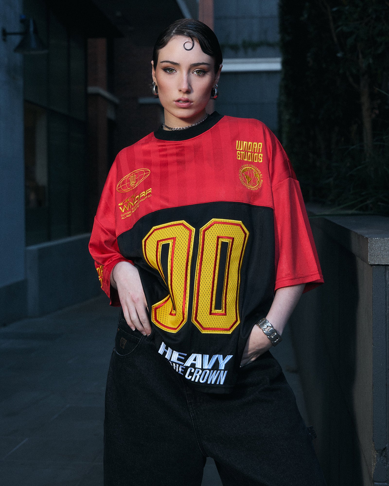 DYNASTY QUARTERBACK JERSEY - RED/BLACK