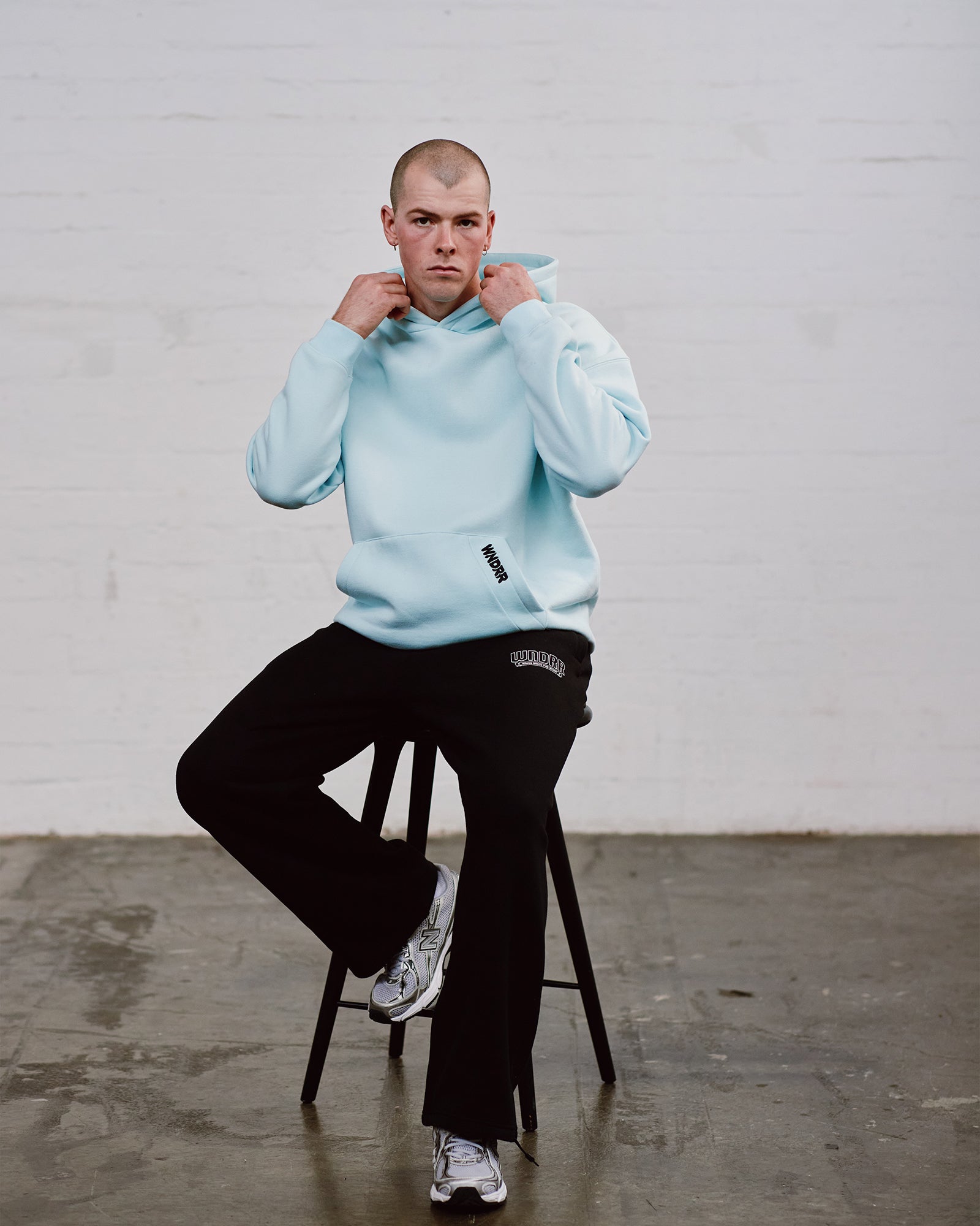 HALO HOOD SWEAT - BABY BLUE