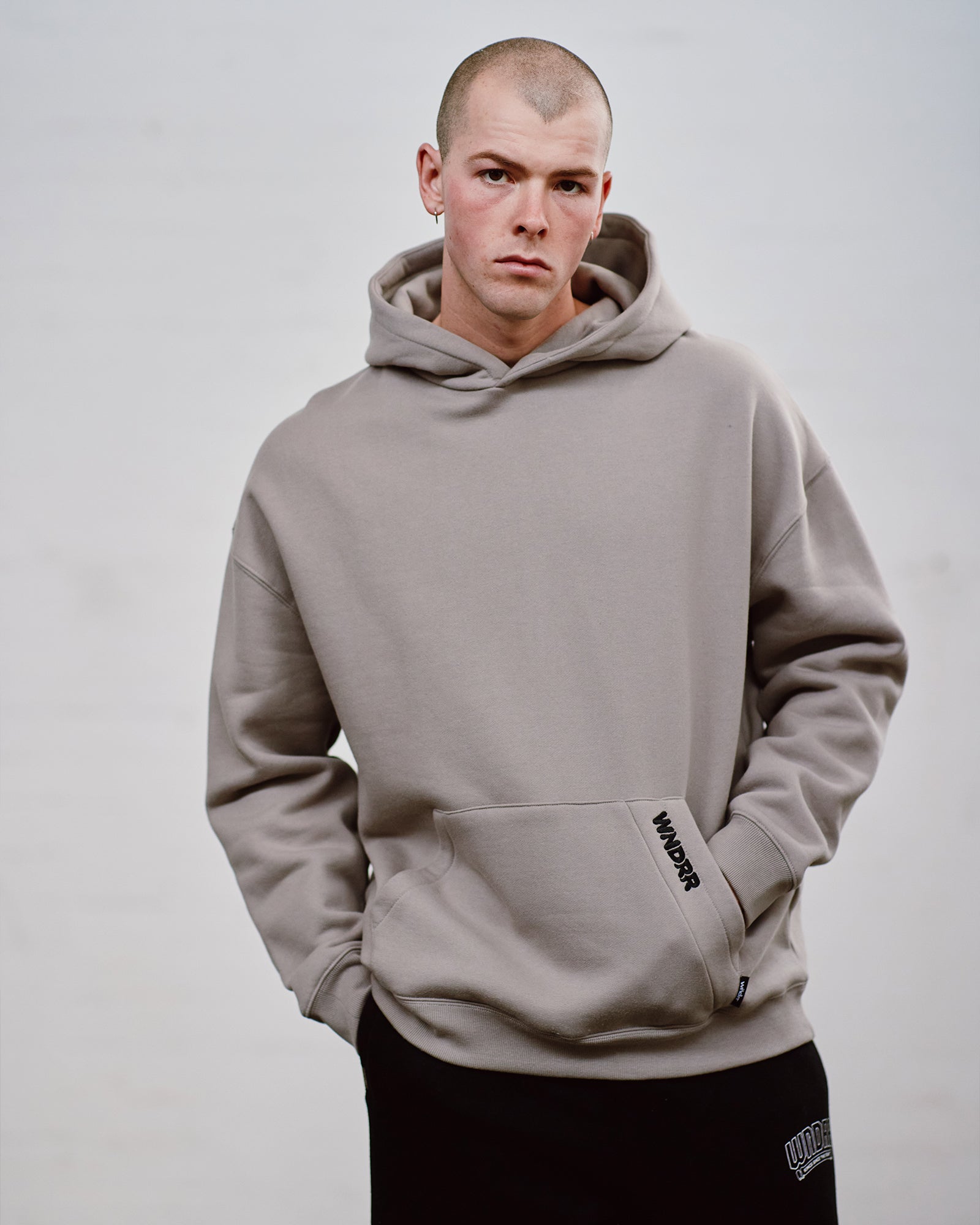 HALO HOOD SWEAT - MOON GREY