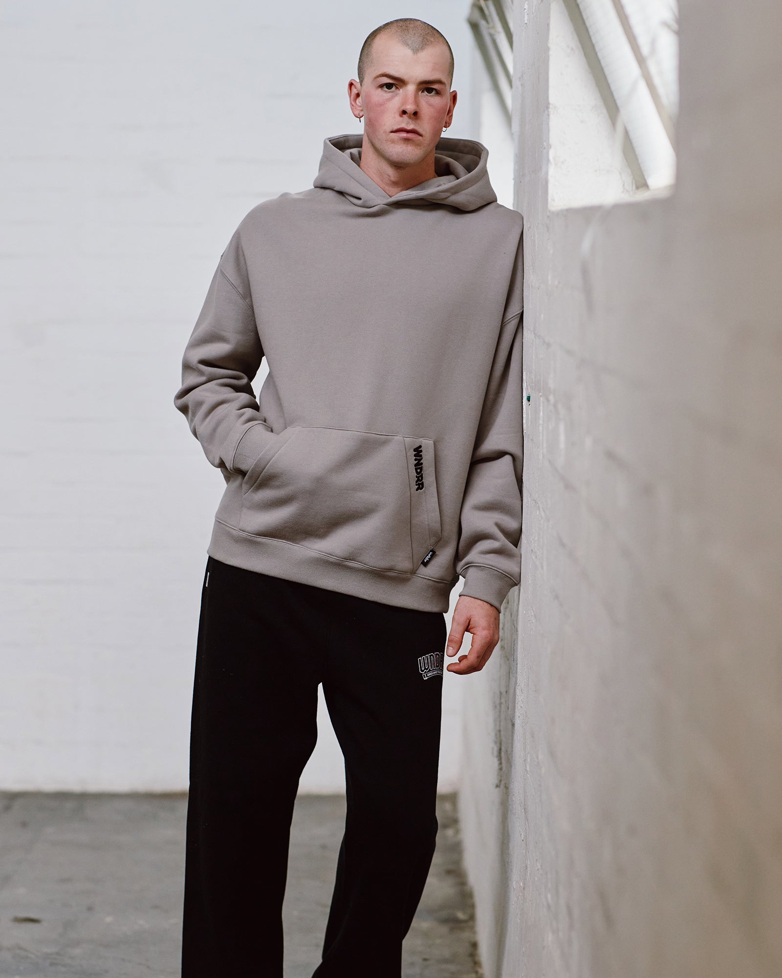 HALO HOOD SWEAT - MOON GREY