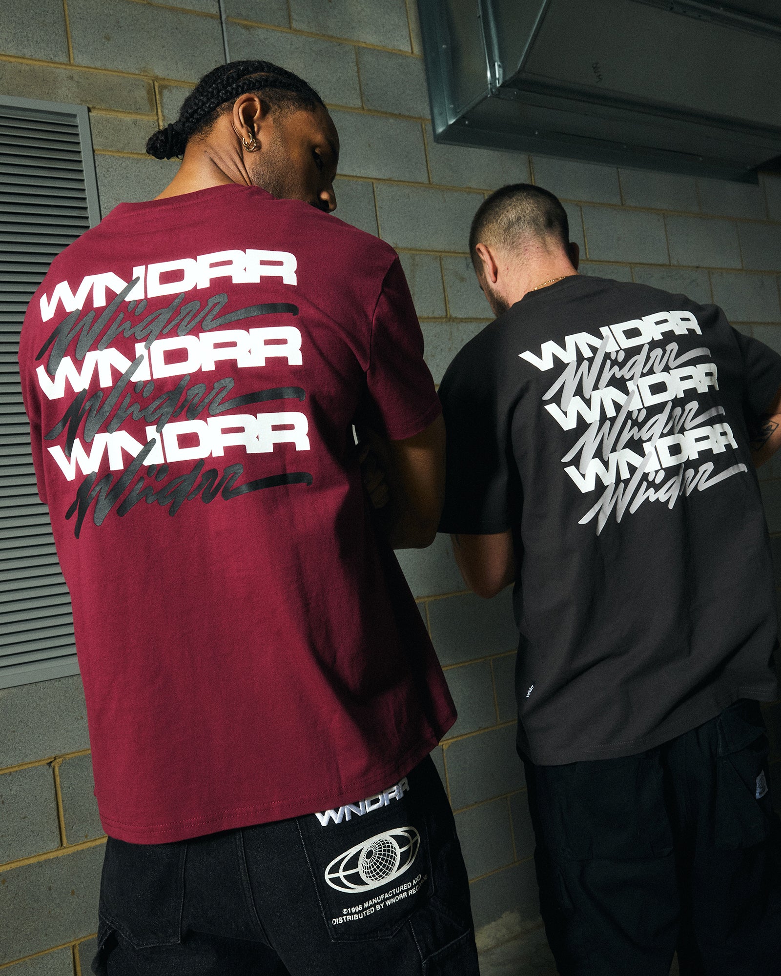 HEX BOX FIT TEE - BLOOD RED