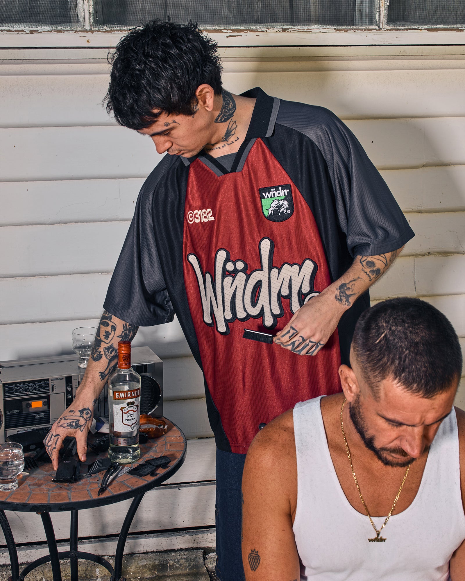 KICKOFF FOOTBALL JERSEY - BLACK/RED