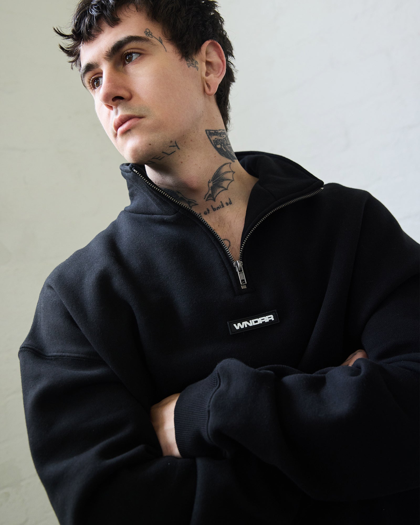 PATRON 1/4 ZIP SWEAT - BLACK