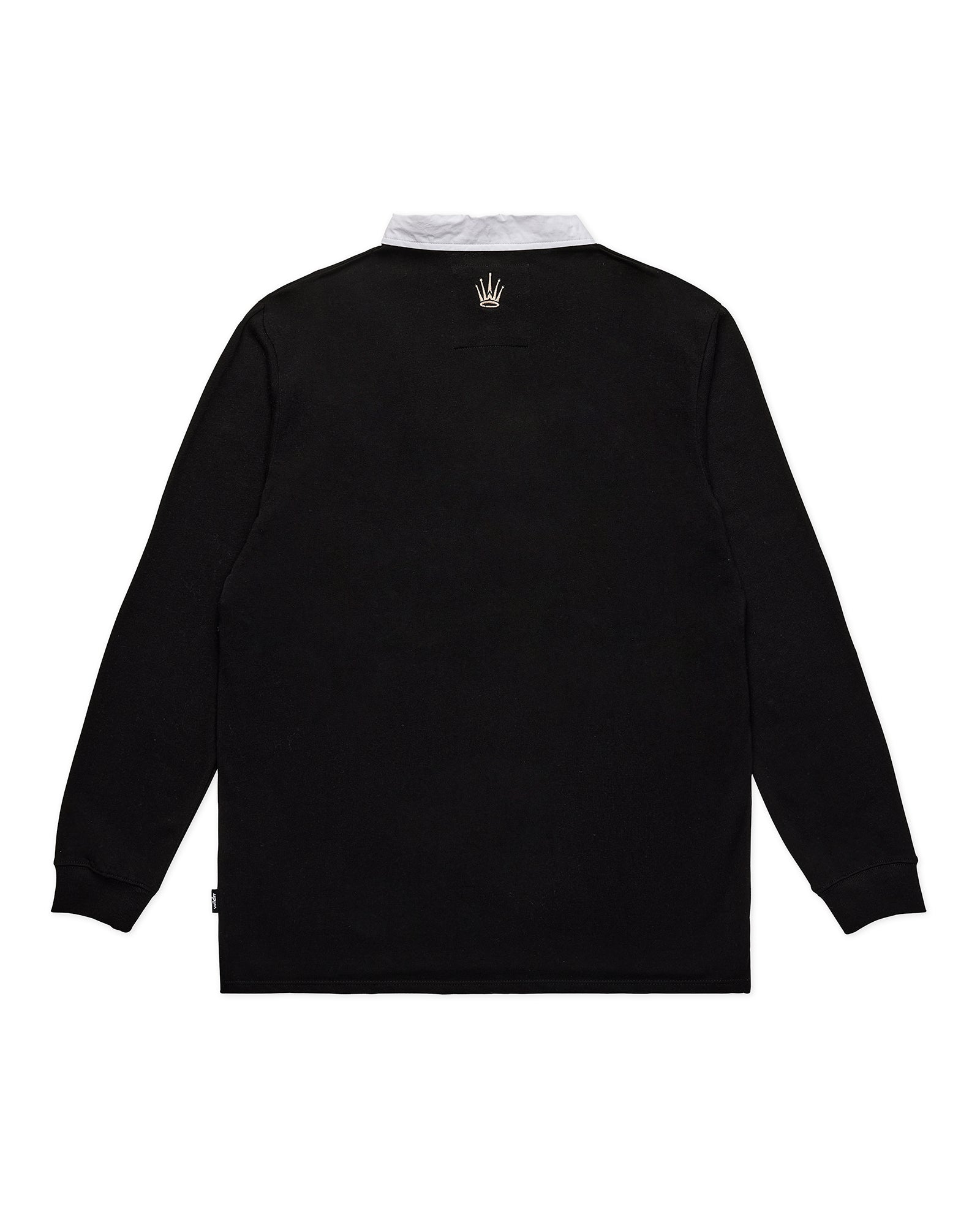 REGAL PANEL RUGBY POLO - BLACK