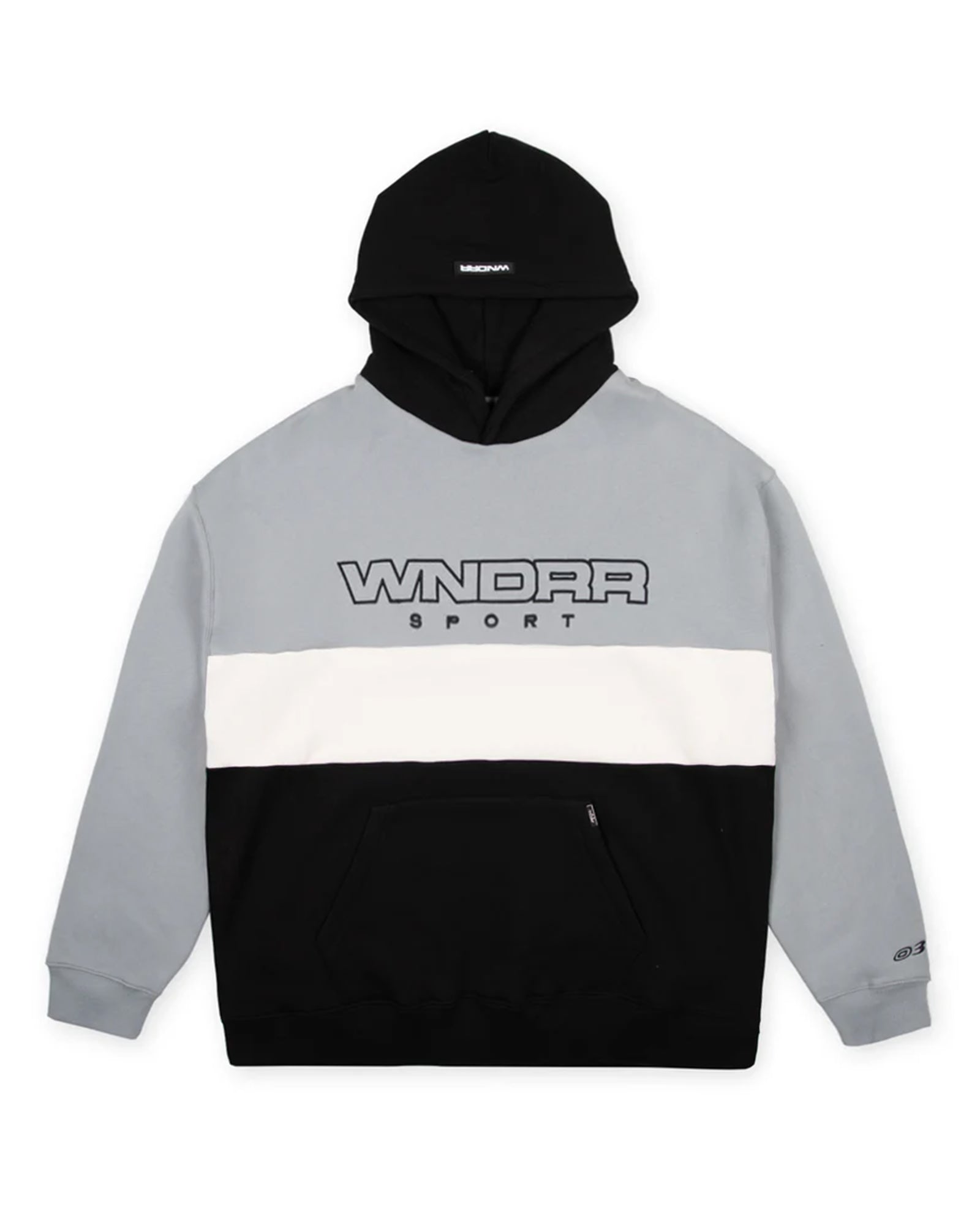STARTER PANEL HOOD SWEAT - GREY/BLACK