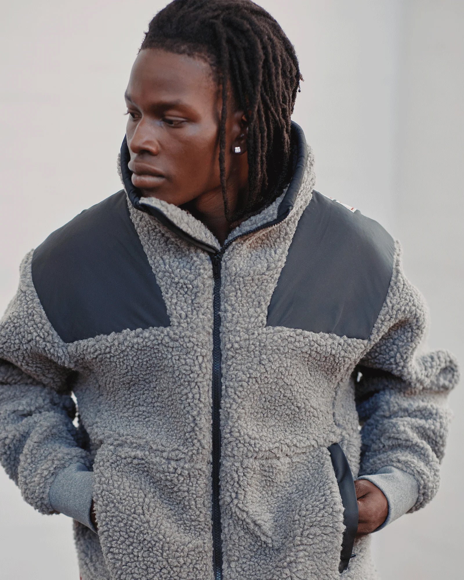 ARC SHERPA JACKET - CHARCOAL/BLACK