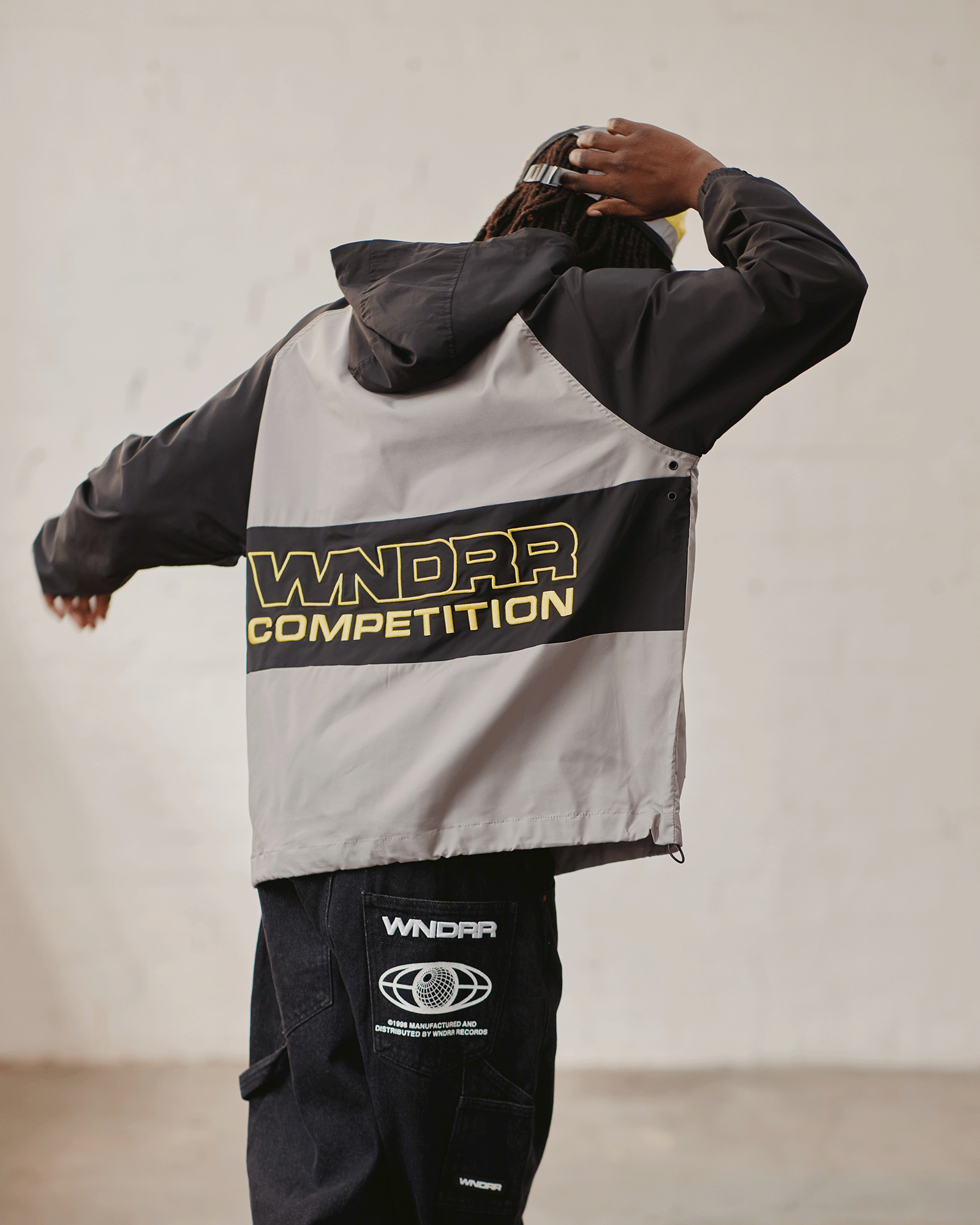COMPETITION ANORAK JACKET - BLACK/CHARCOAL