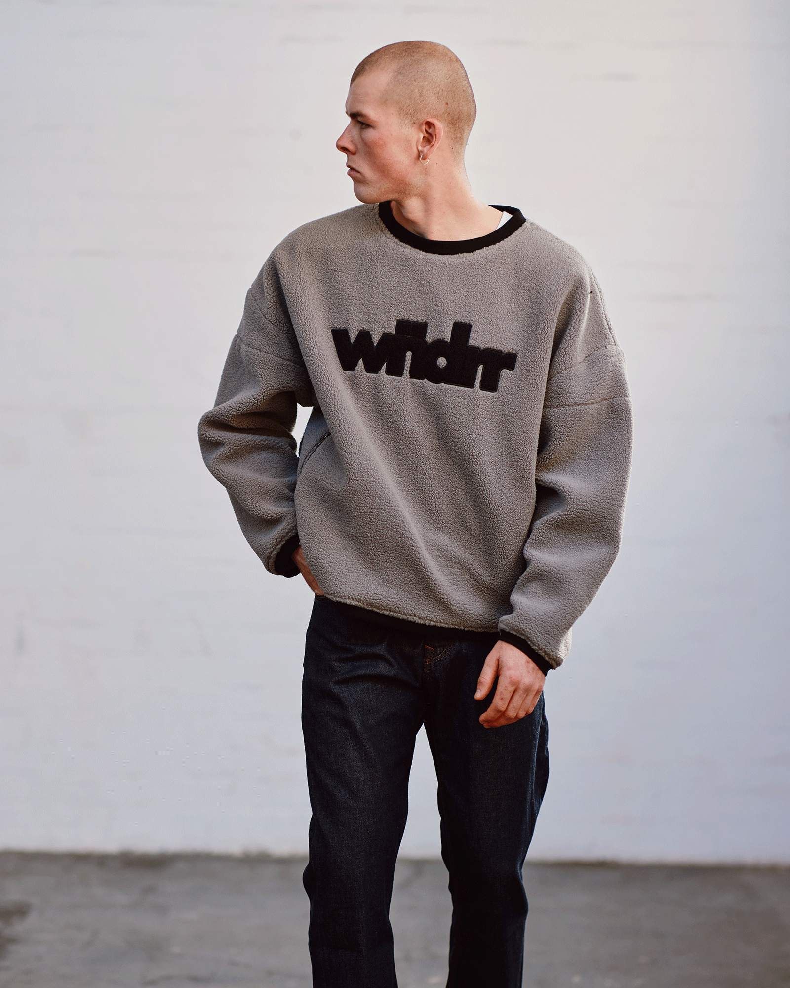 TONE SHERPA PULLOVER - CEMENT GREY