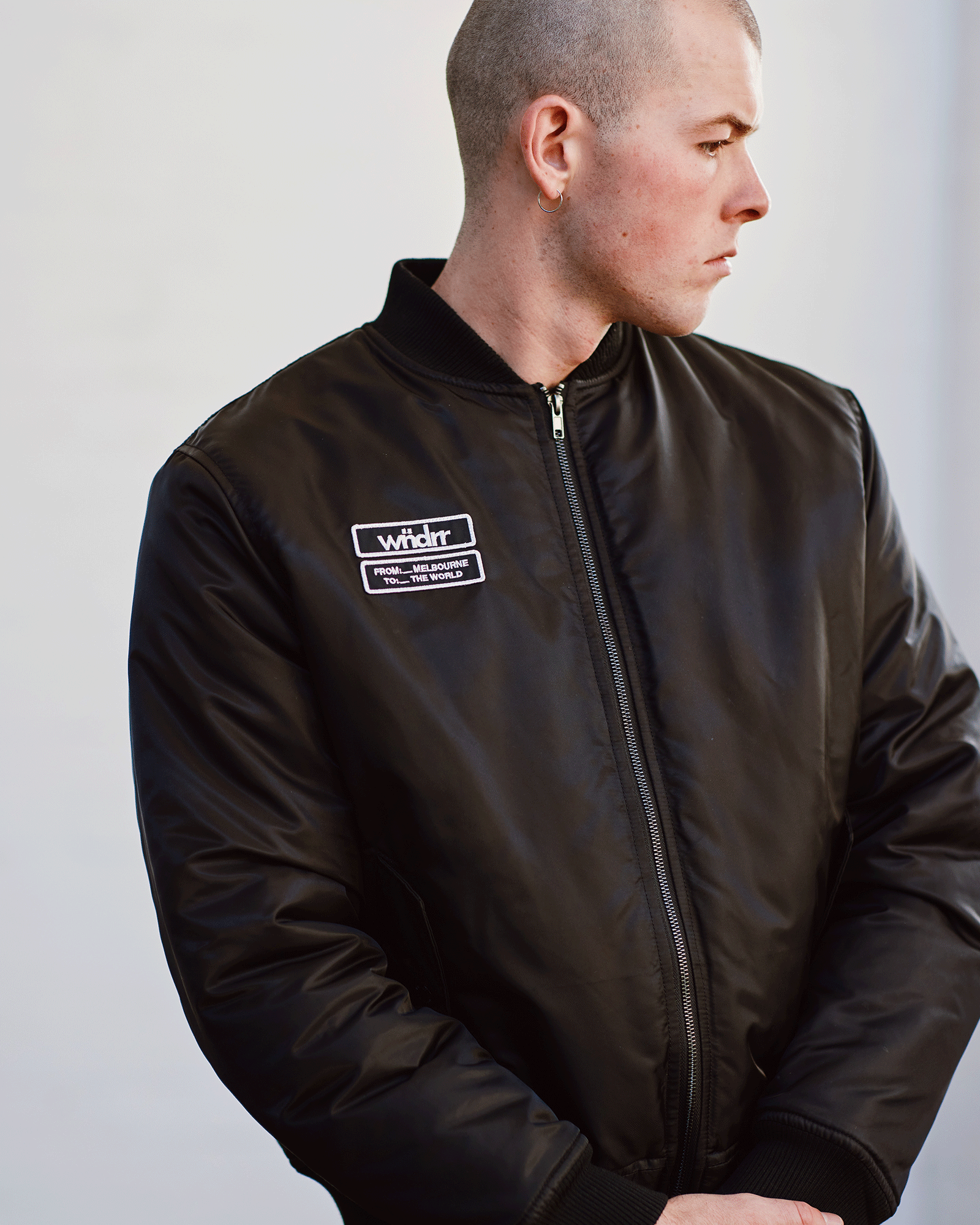 THE WORLD BOMBER JACKET - BLACK