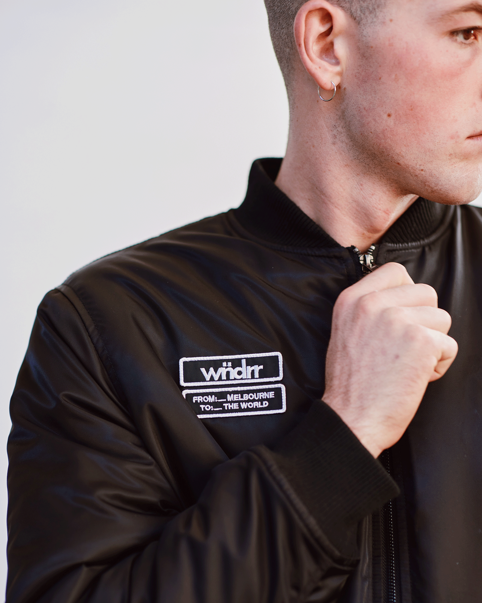 THE WORLD BOMBER JACKET - BLACK