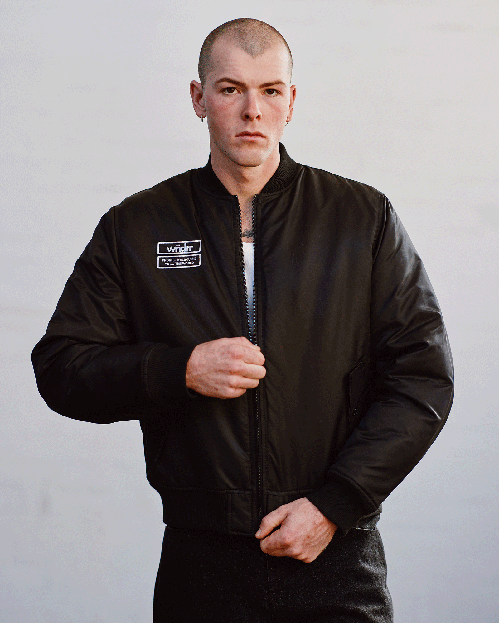 THE WORLD BOMBER JACKET - BLACK