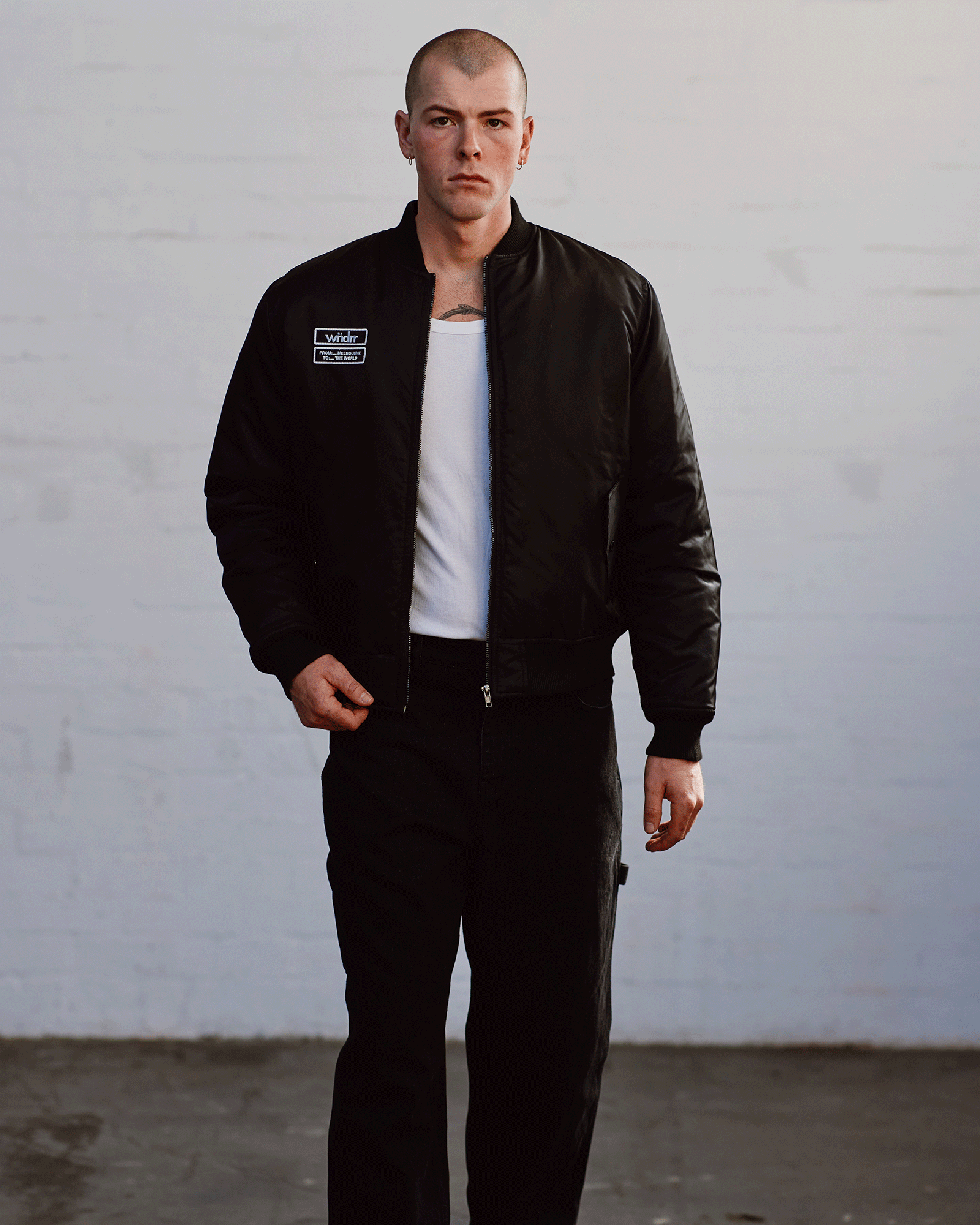 THE WORLD BOMBER JACKET - BLACK