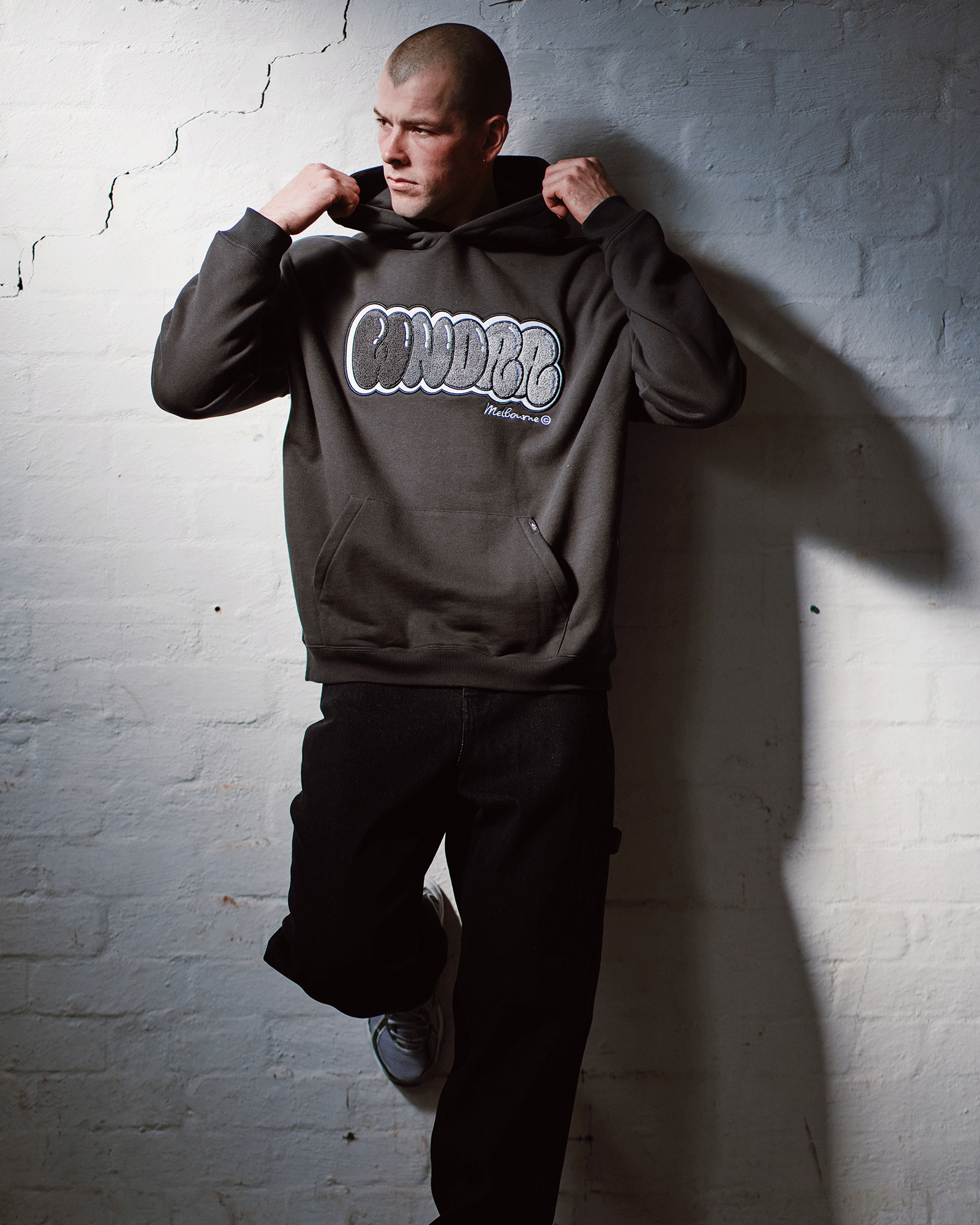 BLISSED HOOD SWEAT - FADED BLACK