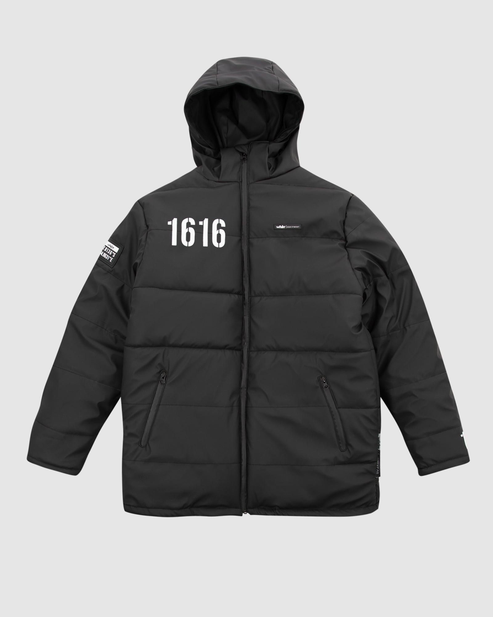 COUNT IT PUFFER JACKET - BLACK