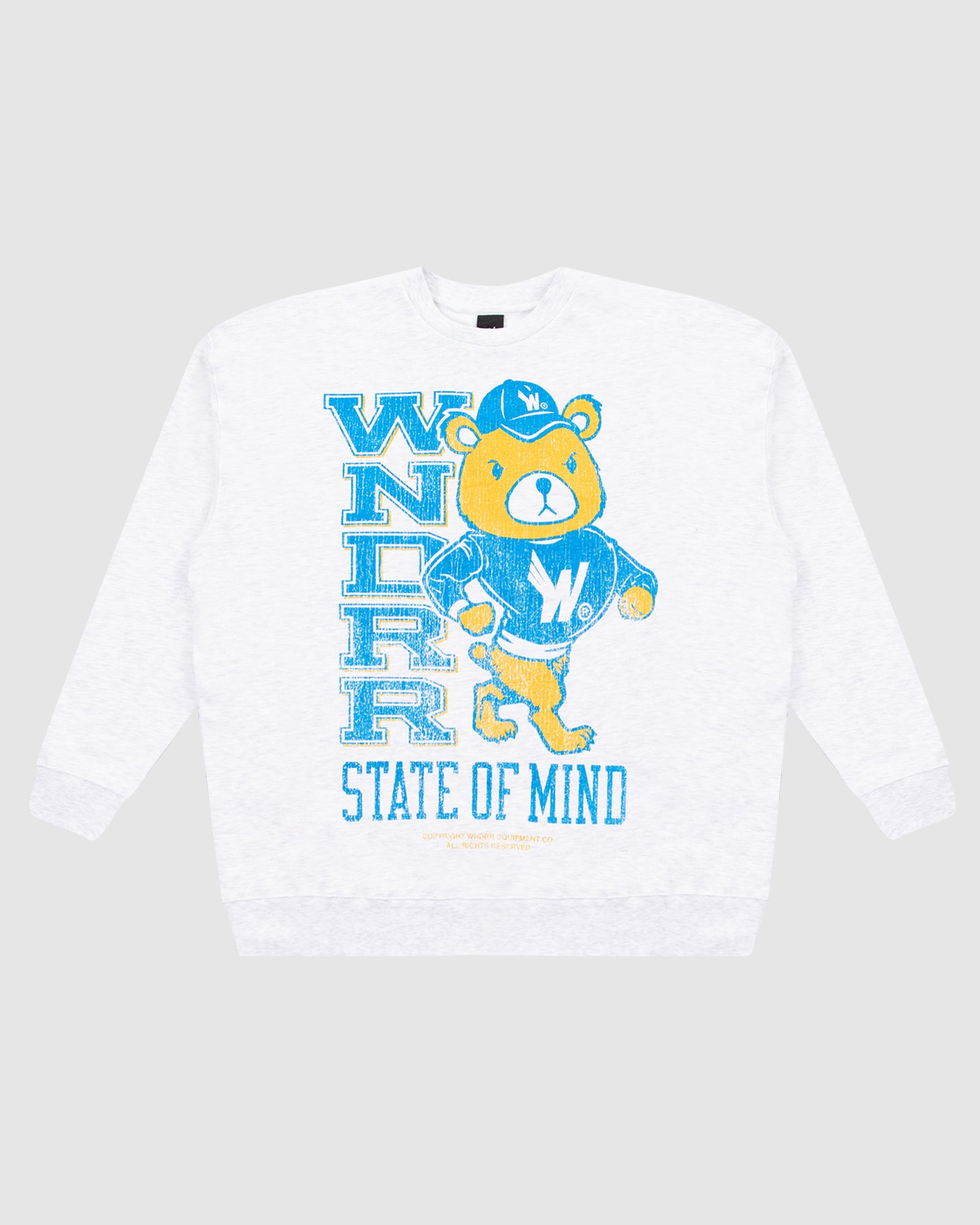 PRECINCT CREW SWEAT - WHITE MARLE