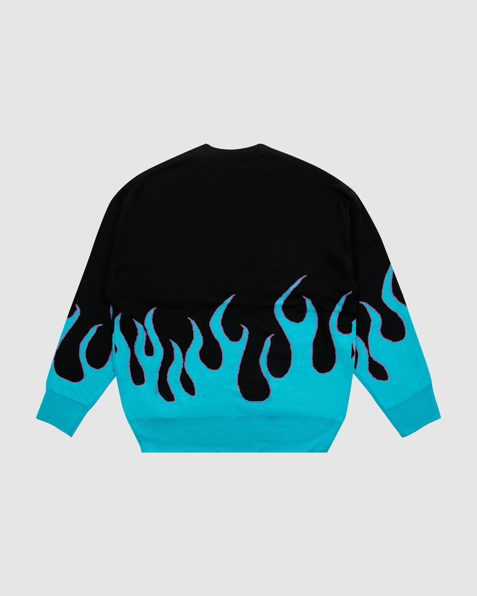 FLAME CREW KNIT - BLACK/BLUE