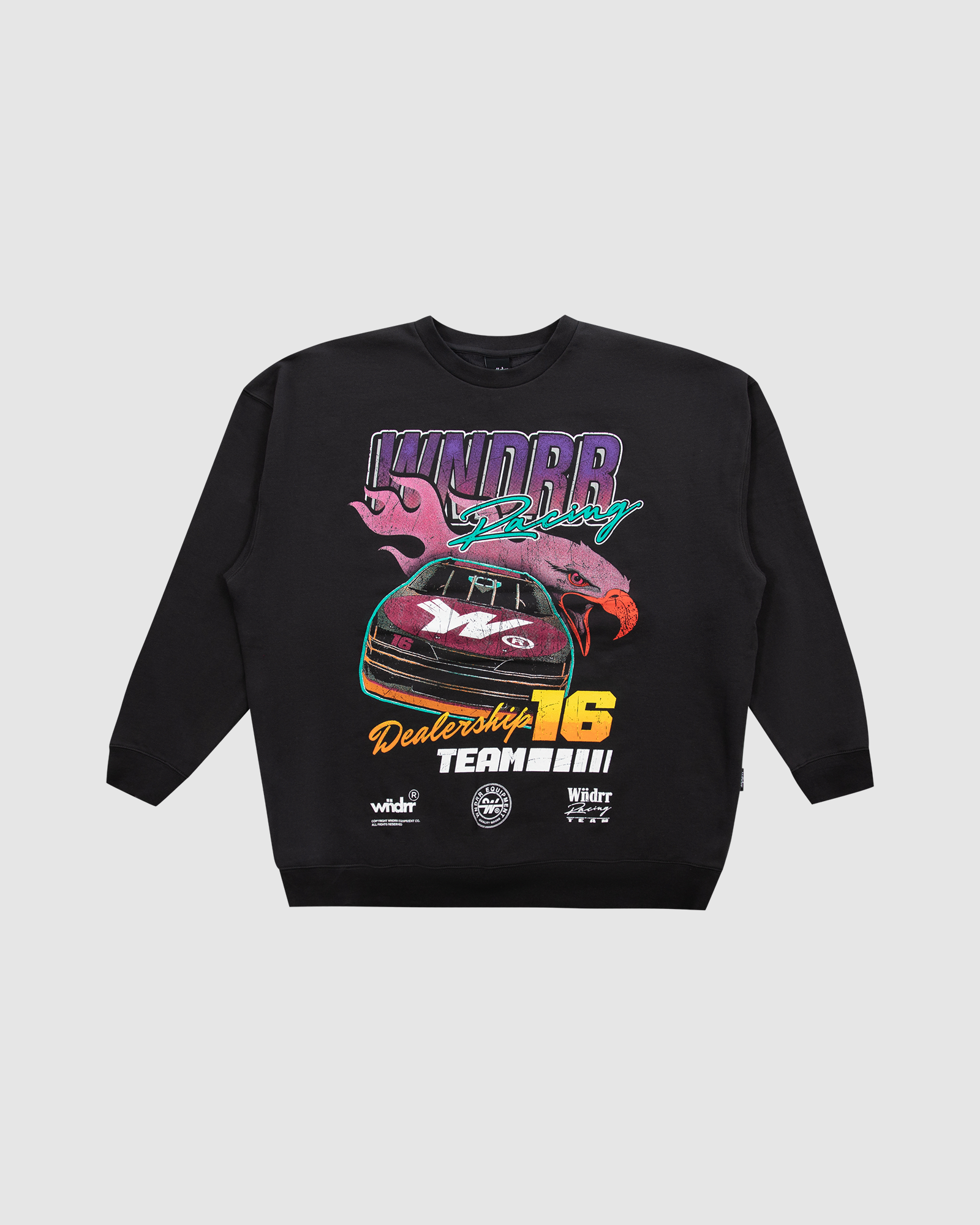TARMAC CREW SWEAT - FADED BLACK