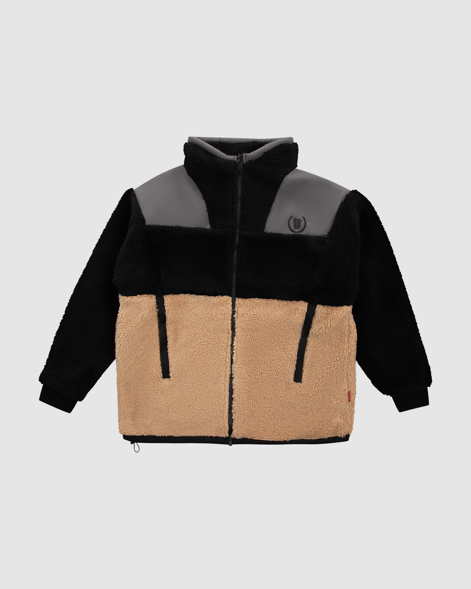 DEPARTMENT SHERPA JACKET - BLACK/GREY