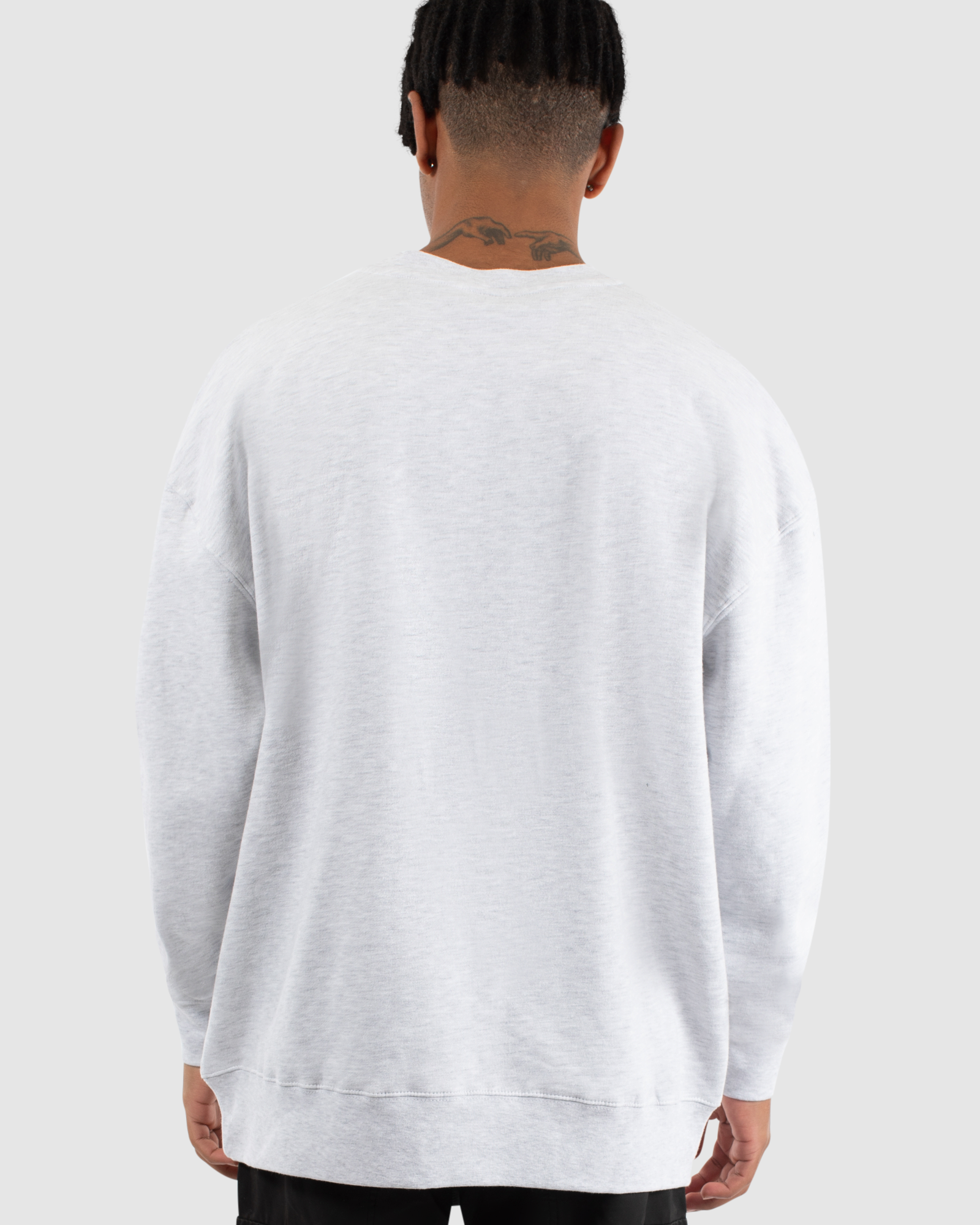 PRECINCT CREW SWEAT - WHITE MARLE