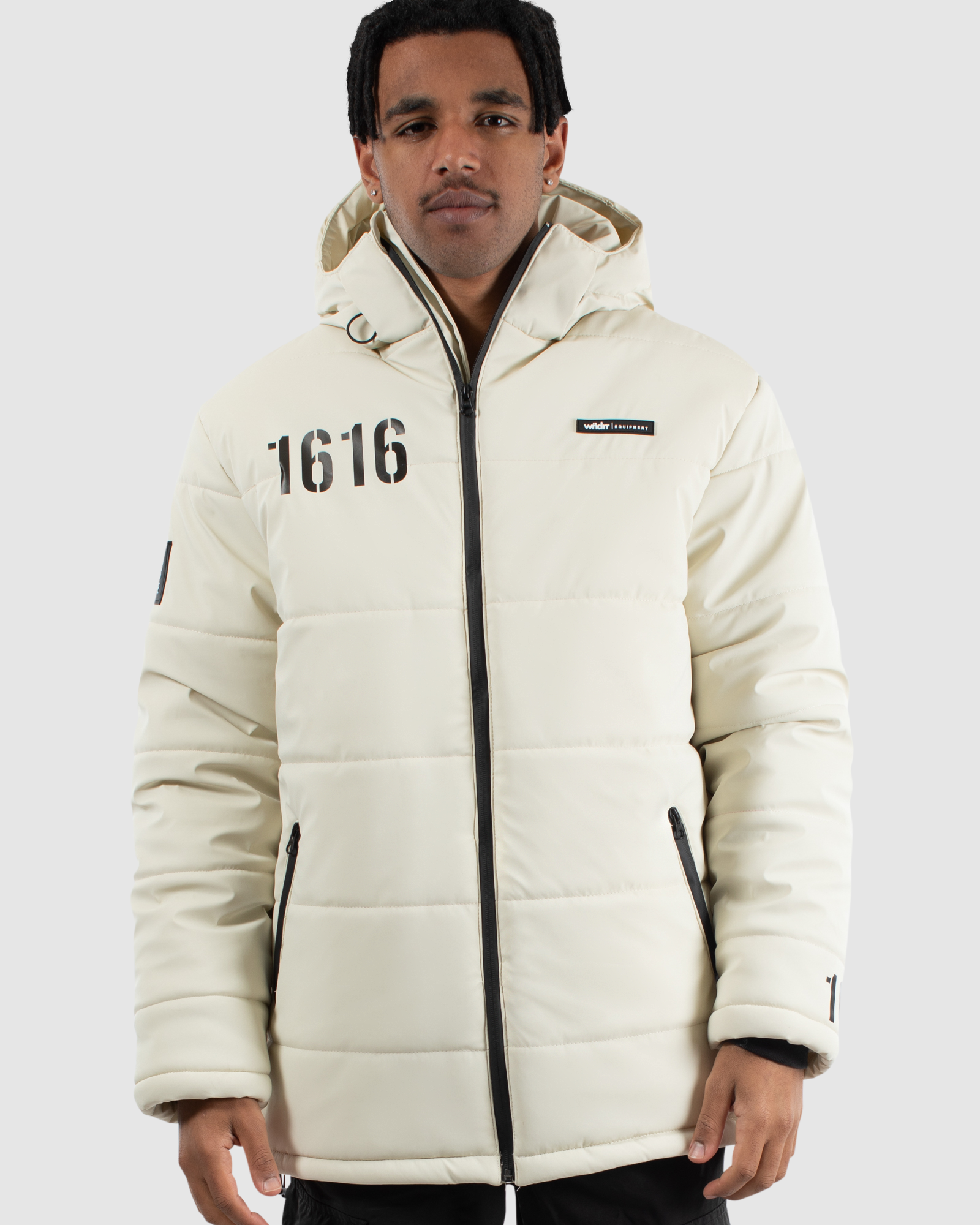 COUNT IT PUFFER JACKET - OFF WHITE