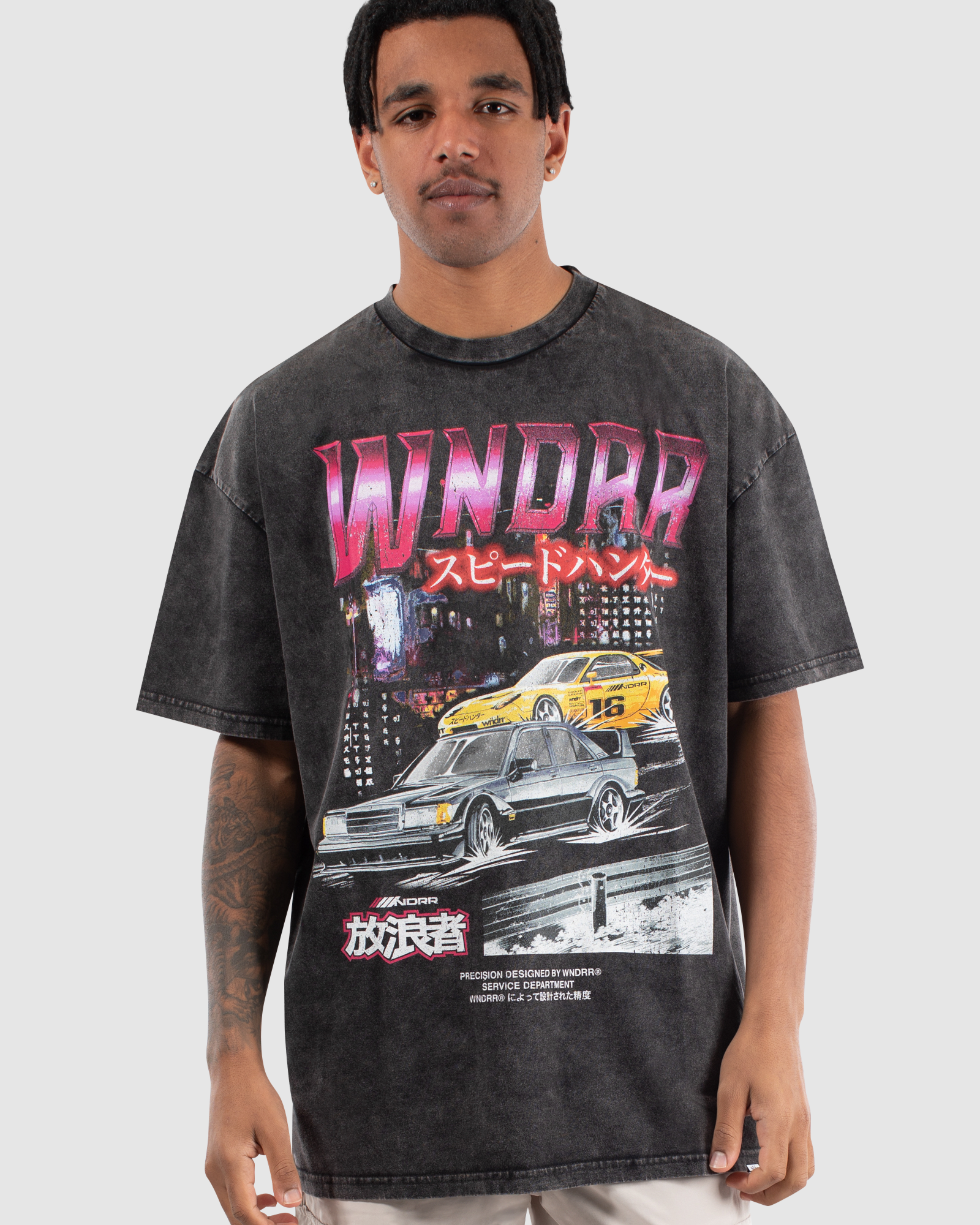 SPEEDHUNTER VINTAGE FIT TEE - WASHED BLACK