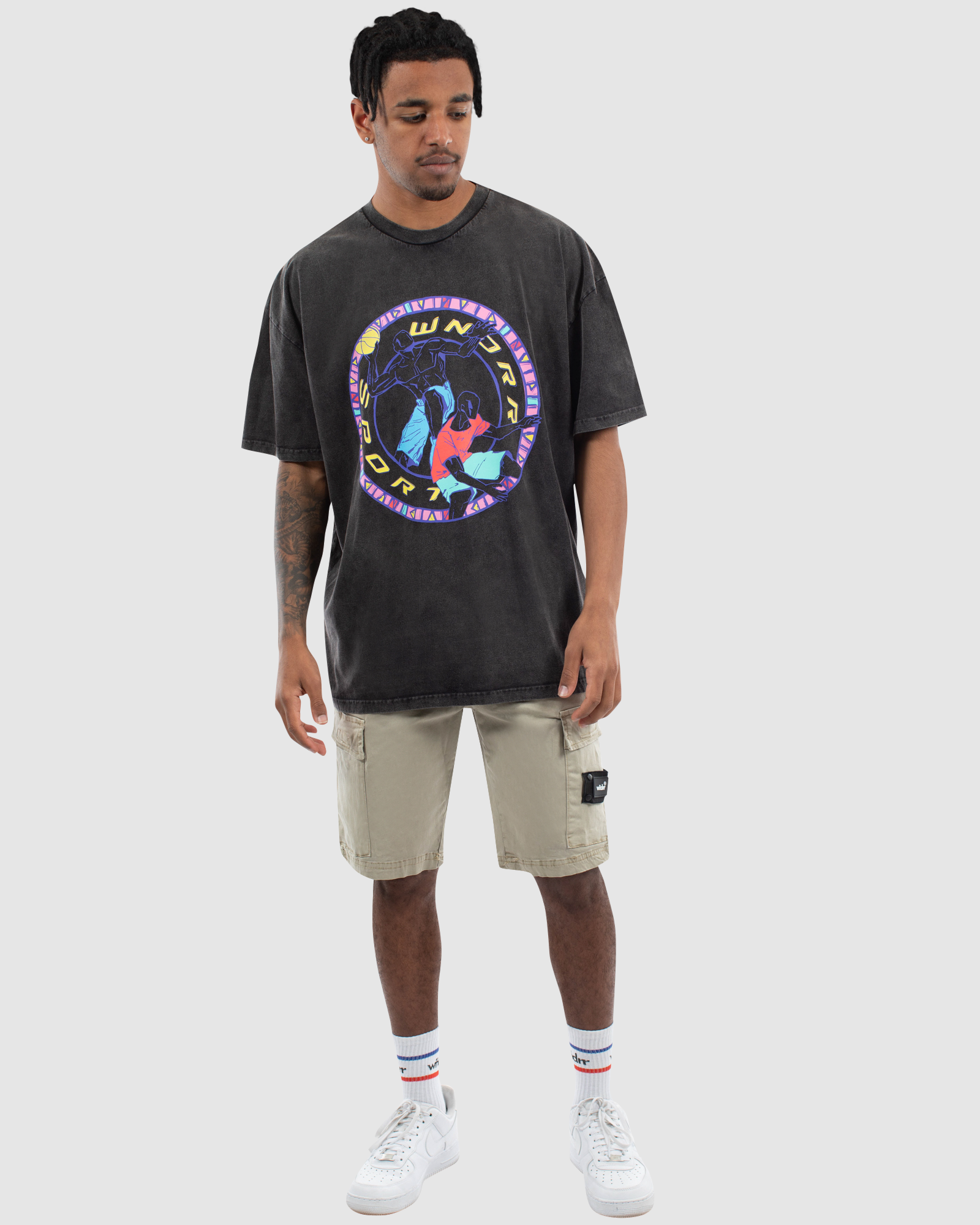 BOUNCE VINTAGE FIT TEE - WASHED BLACK