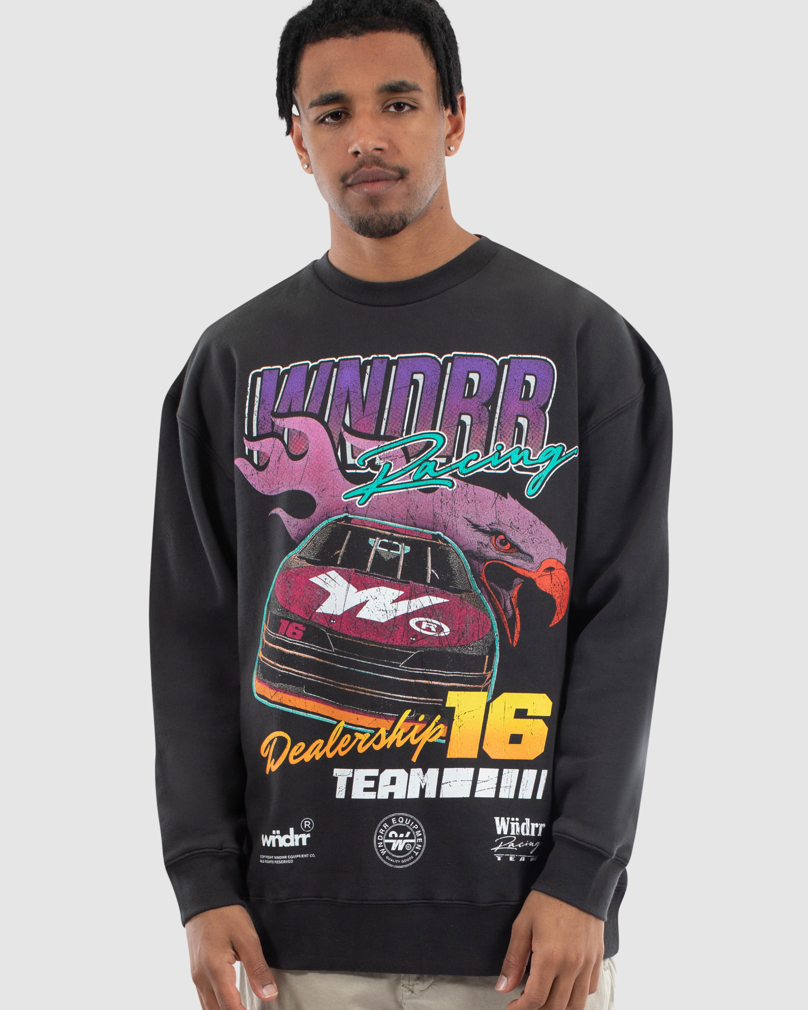 TARMAC CREW SWEAT - FADED BLACK