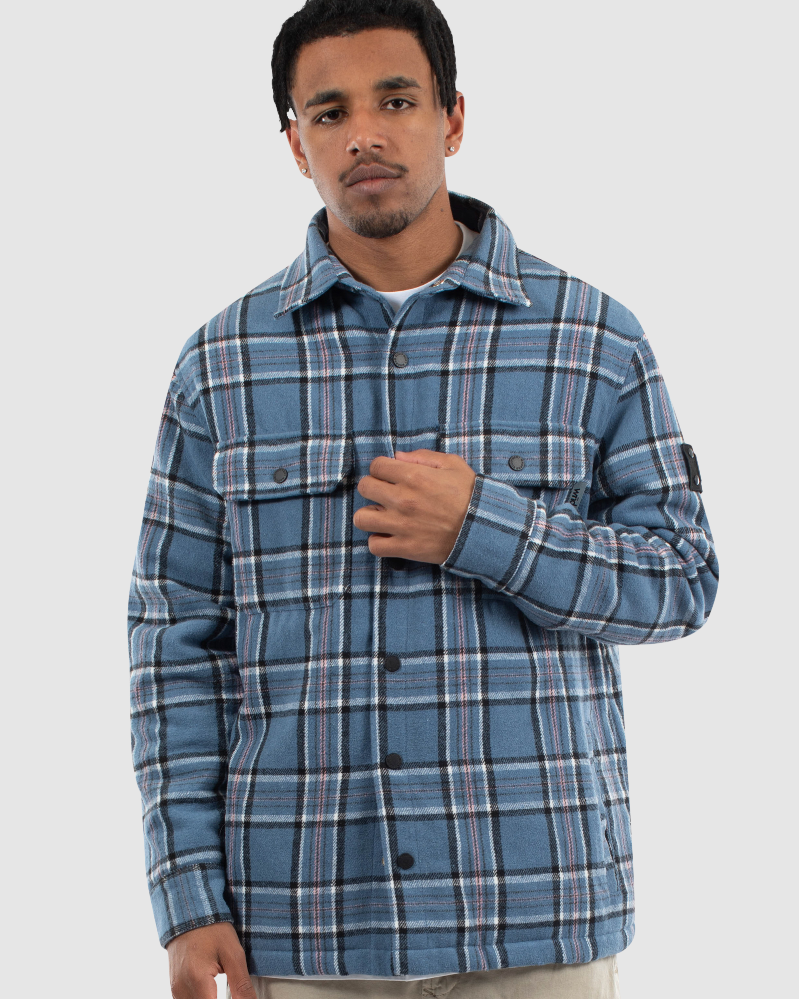 TUNNEL CHECK OVERSHIRT - BLUE