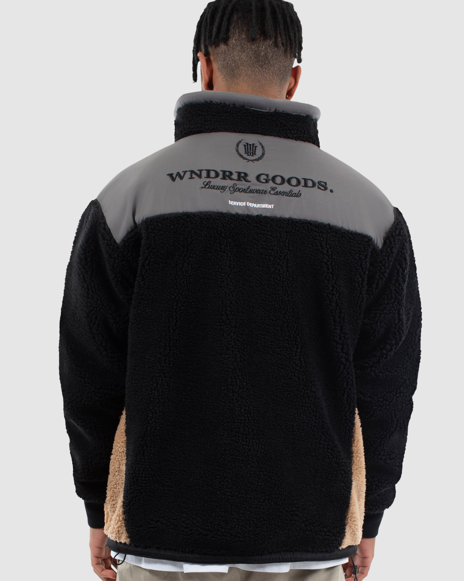 DEPARTMENT SHERPA JACKET - BLACK/GREY
