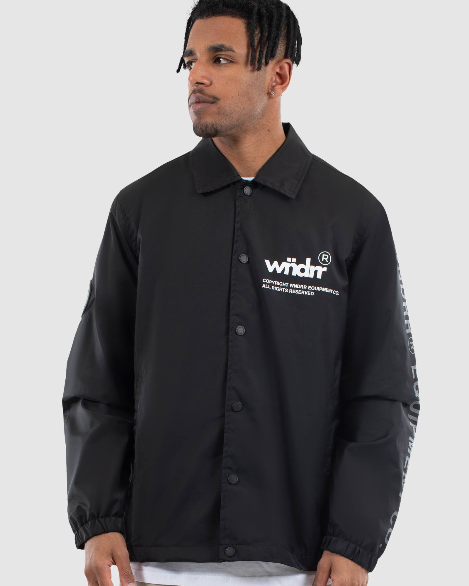 INLINE COACH JACKET - BLACK