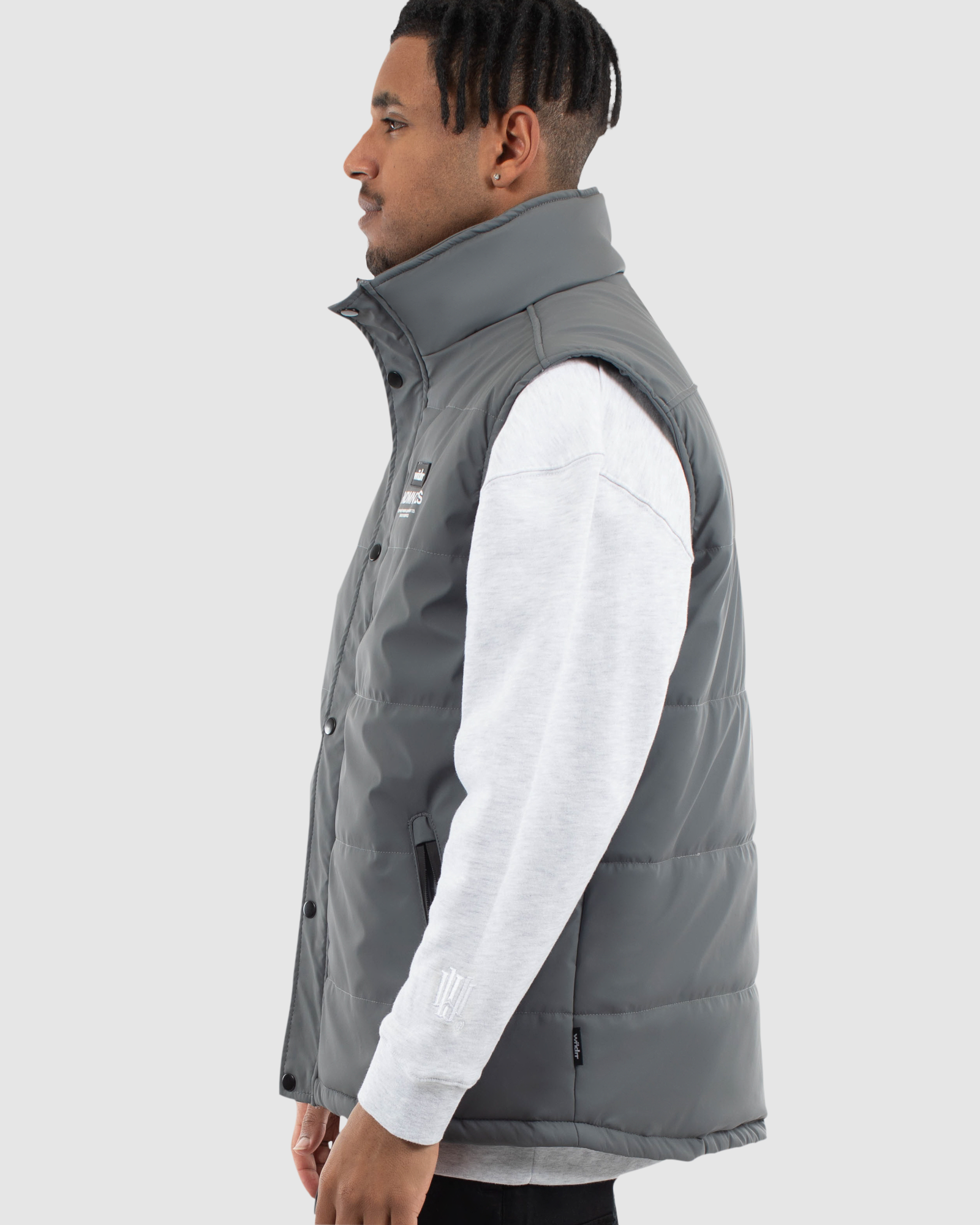 WHITMORE PUFFER VEST - CHARCOAL