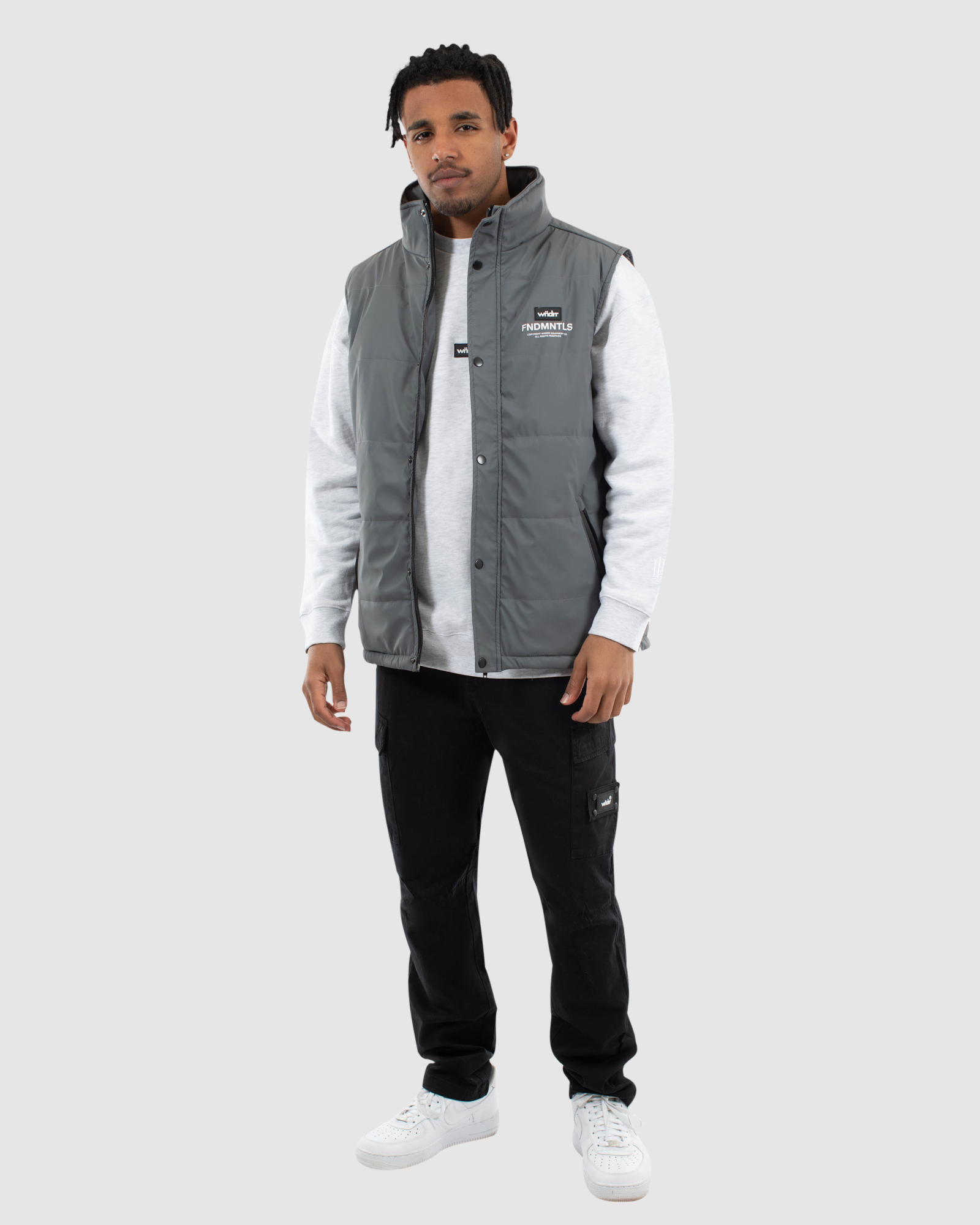 WHITMORE PUFFER VEST - CHARCOAL