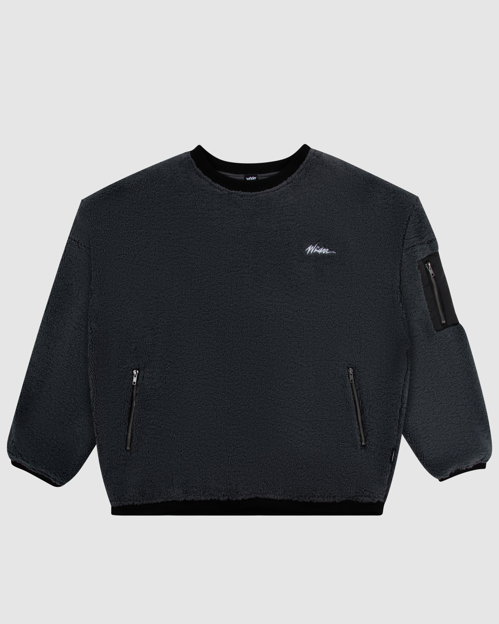 SCRIPT SHERPA PULLOVER - FADED BLACK