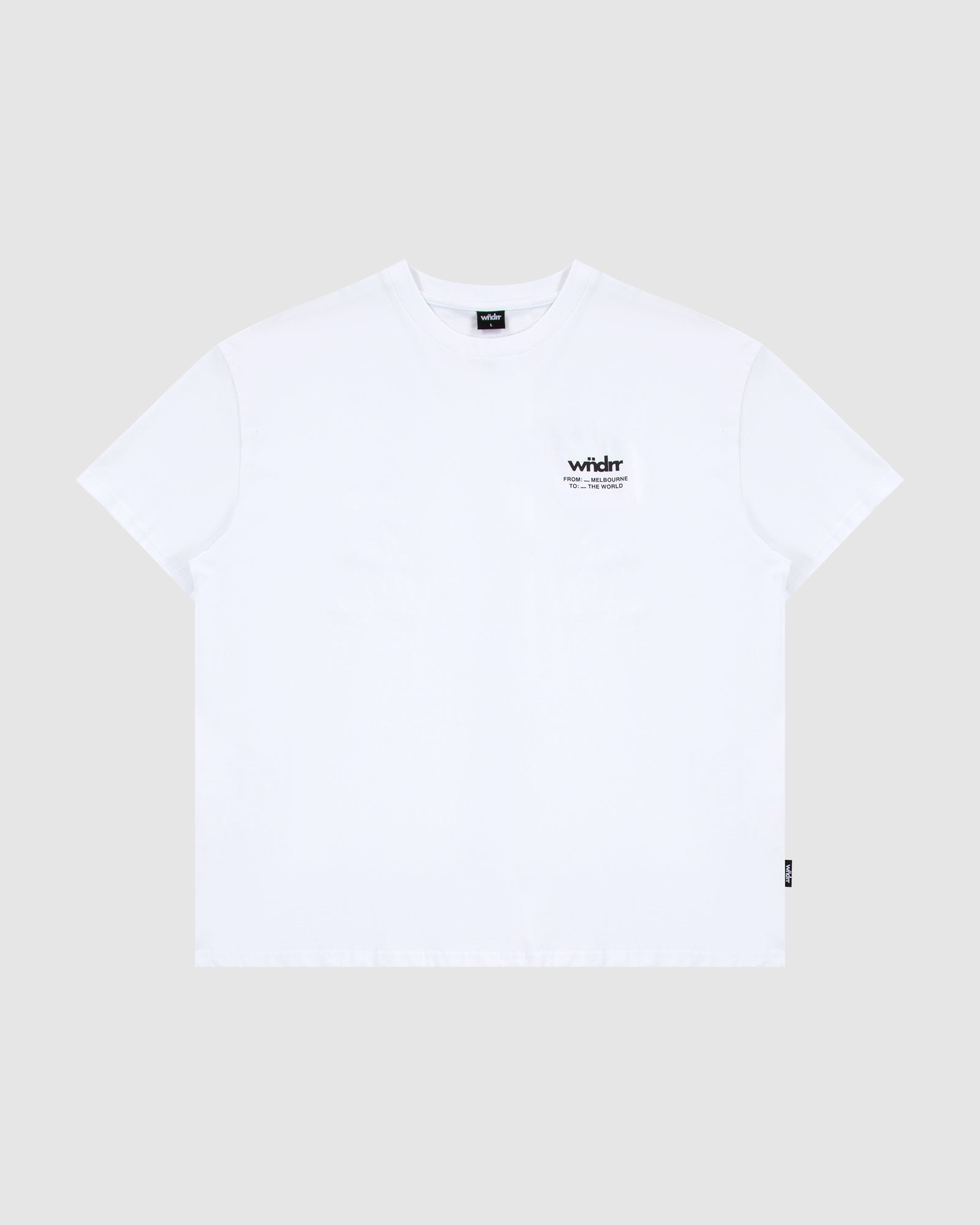 THE WORLD BOX FIT TEE - WHITE